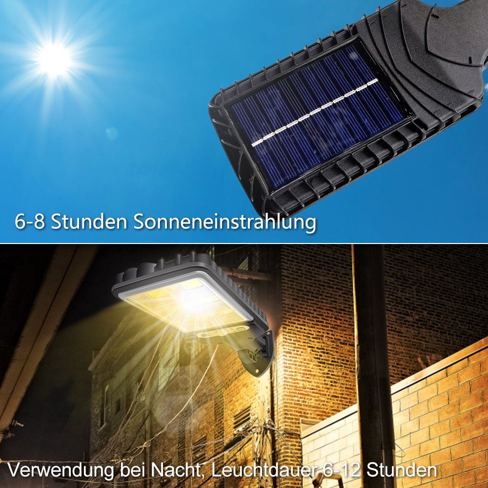 MDHAND Außen-Wandleuchte Solar-Wandleuchte Induktive PIR-Bewegungssensor für Tageslichtweiß, LED draußen, integriert, Beleuchtung, fest