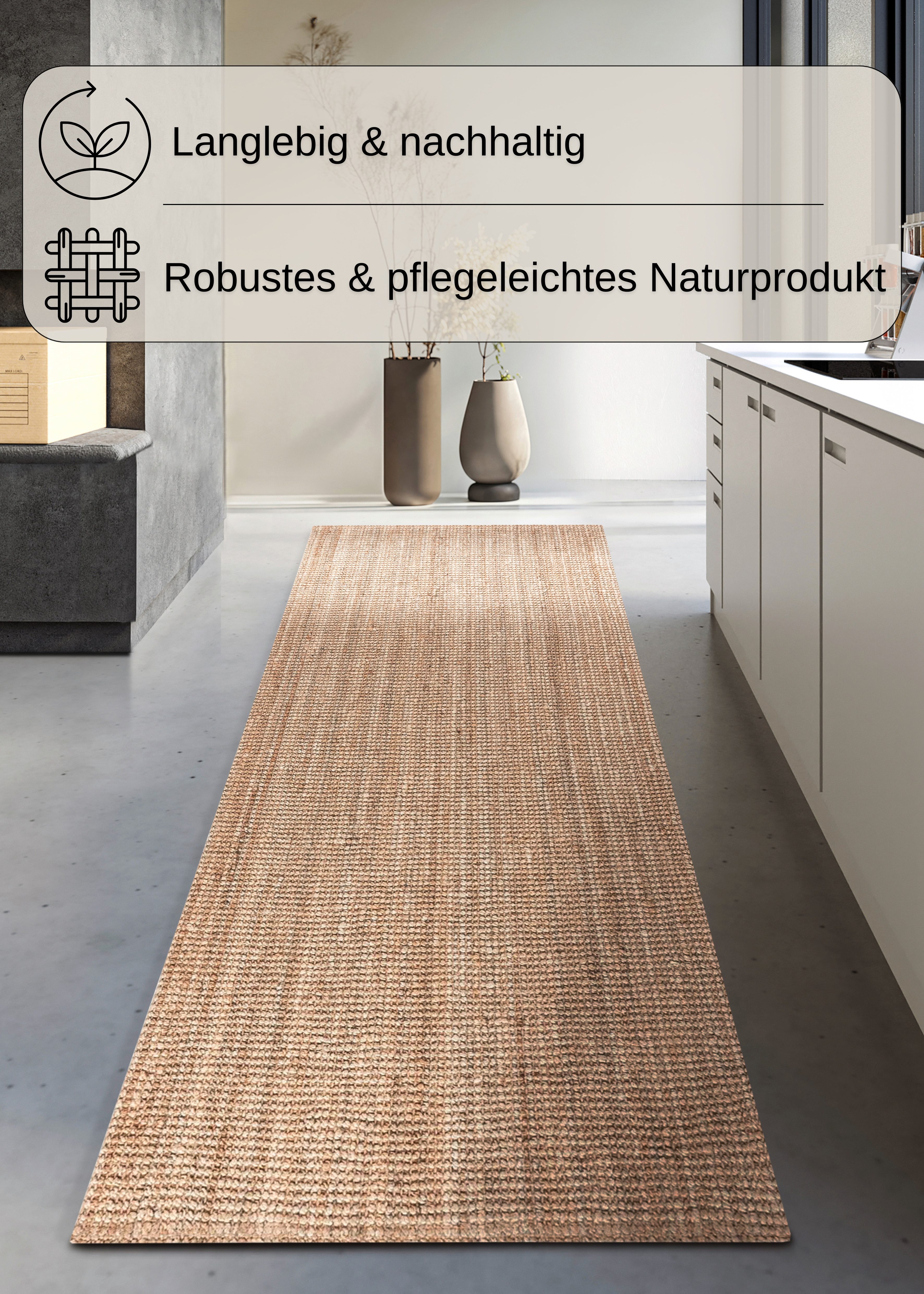 my home Teppich Avot Juteteppich, rechteckig, günstig online kaufen