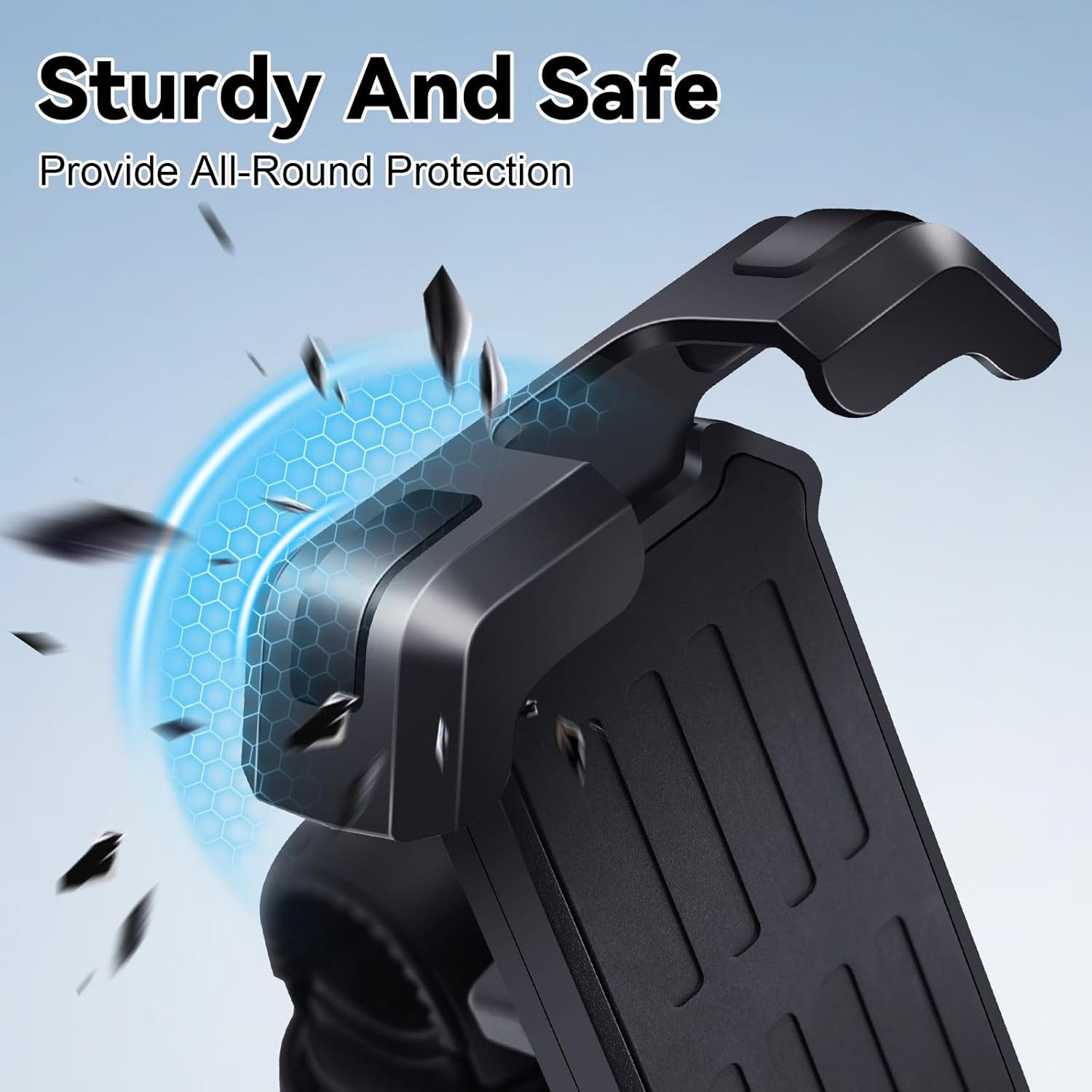 Forrlite Smartphone-Halterung Handyhalterung Fahrrad, Handyhalter Motorrad360° Lenker Halter, (Stabile Handyhalterung Fahrrad & Motorrad, ideal für 5,1–6,8", Me – Bild 5 von 5