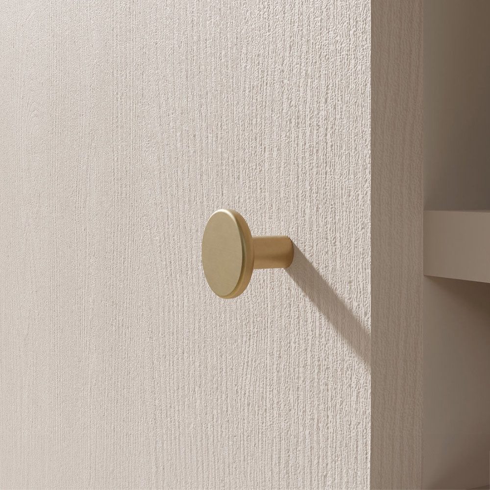 Lomadox Highboard GORICA-133, 103cm Breit, in sandbeige, feine Struktur, goldfarbene Griffe
