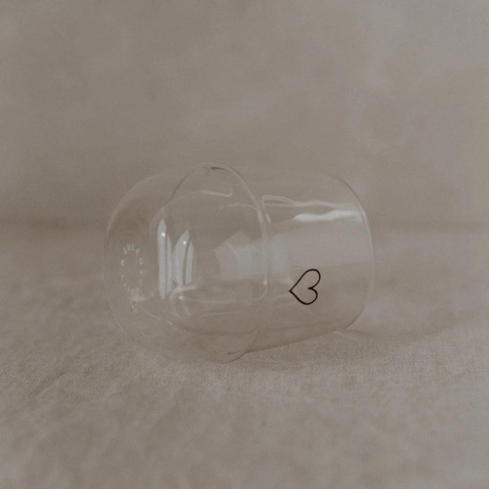 Eulenschnitt Tasse Doppelwandiges Glas Herz (200ml)