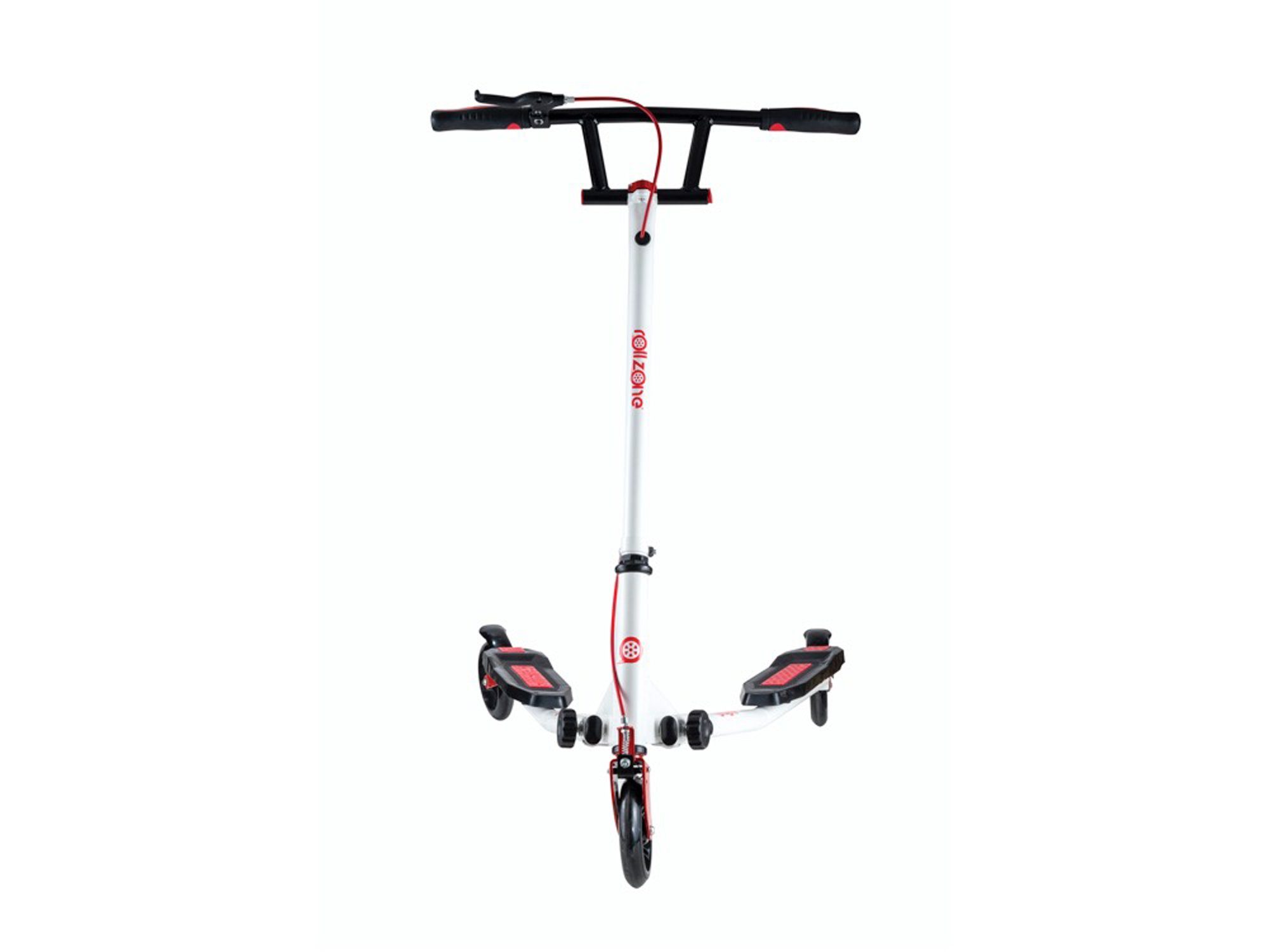 TPFSports Stuntscooter Wiggler - Stunt Scooter, Kinderroller, Trickroller, Tretroller, Klapproller - Belastbarkeit 80 kg - selbstdriftend - Farbe: weiß