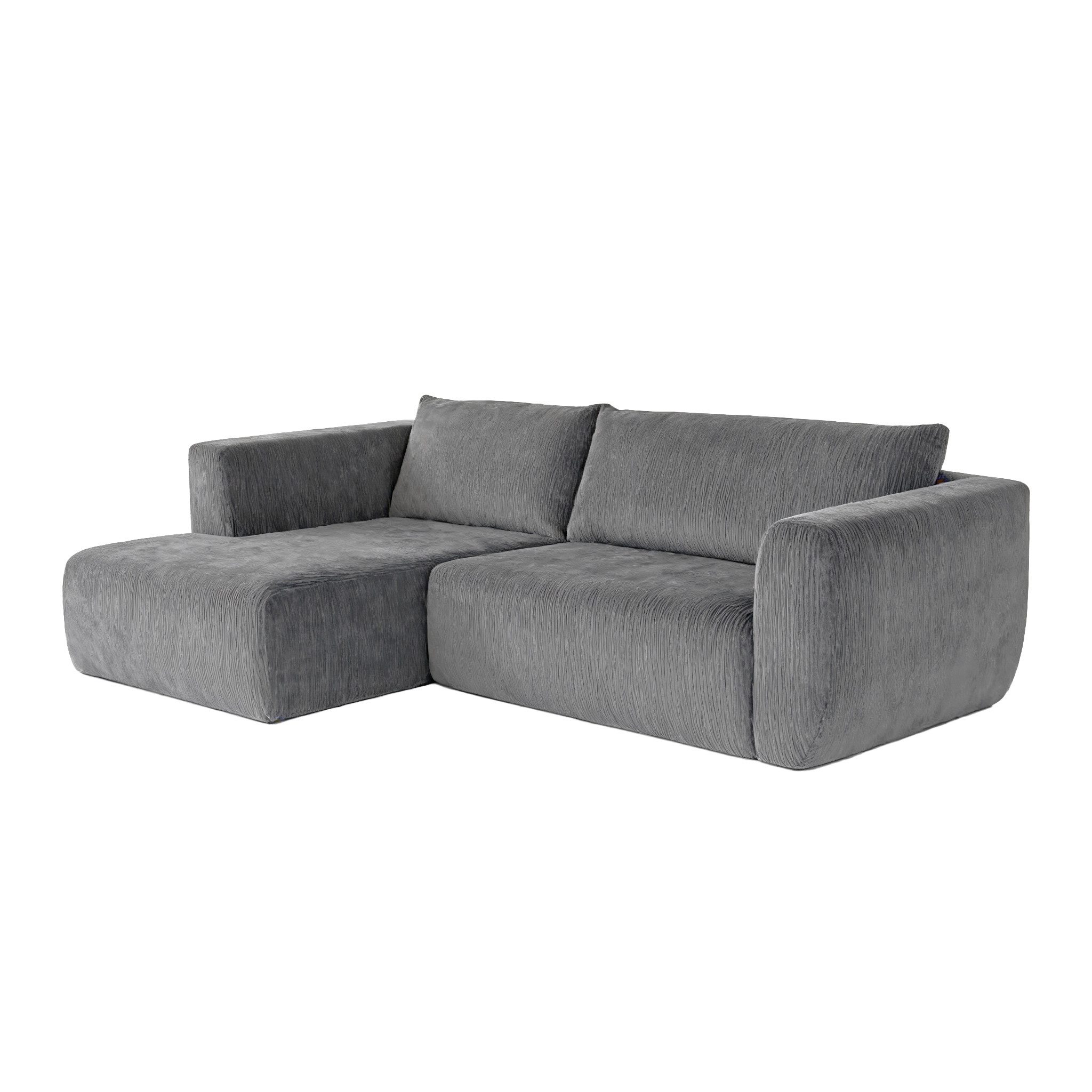 HappyHome Ecksofa Ecksofa mit Schlaffunktion modernes Cordsofa weich gepolstertes Sofa