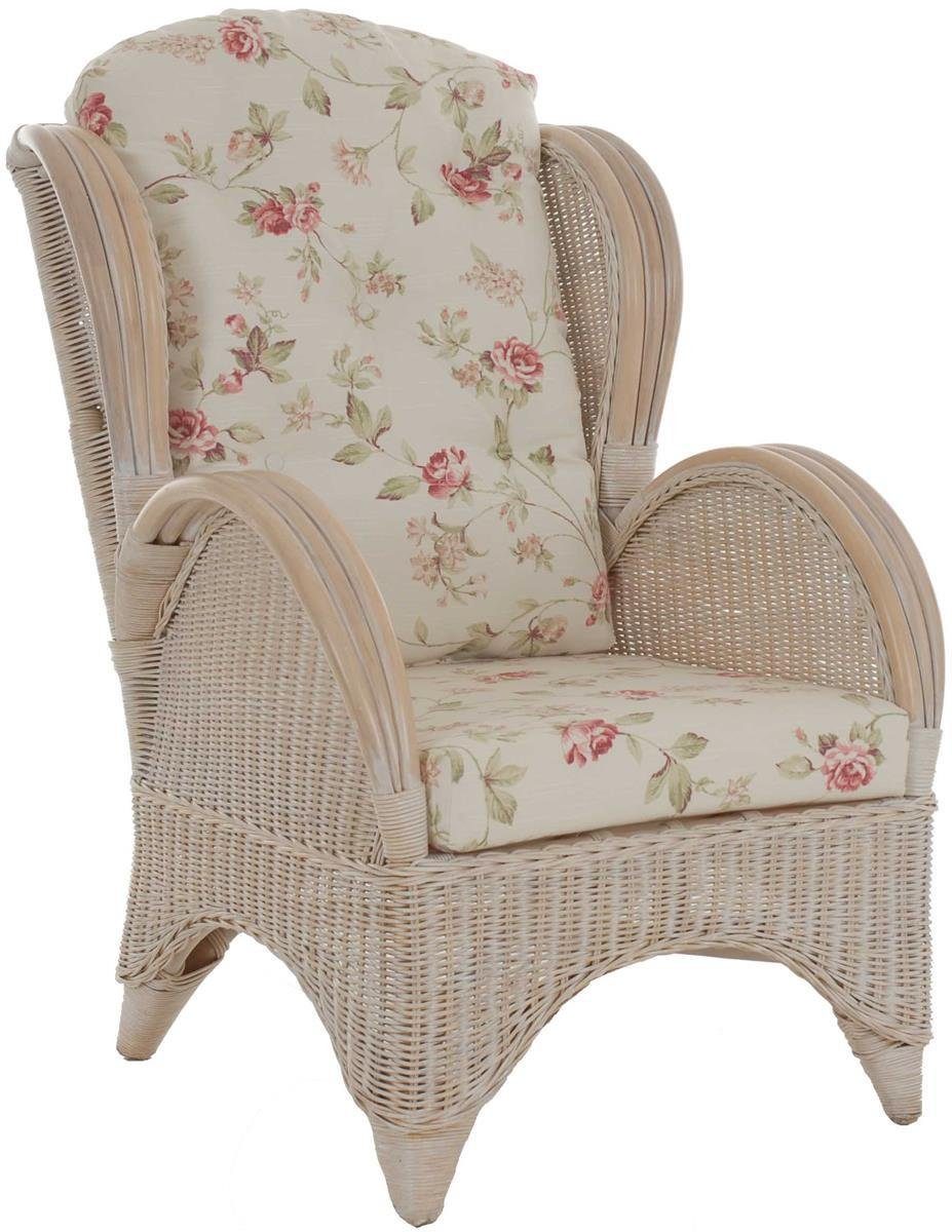 Krines Home Relaxsessel Ohrensessel Hochlehnsessel Rattan/Fernsehsessel Wohnzimmer/Rattanmöbel, Bequem, Breite Armlehnen