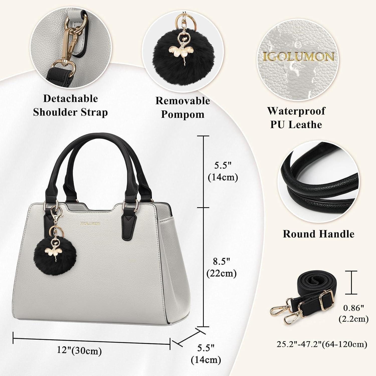 LuxusKollektion Handtasche Handtasche Damen Leder Henkeltasche Schultertasche Beige