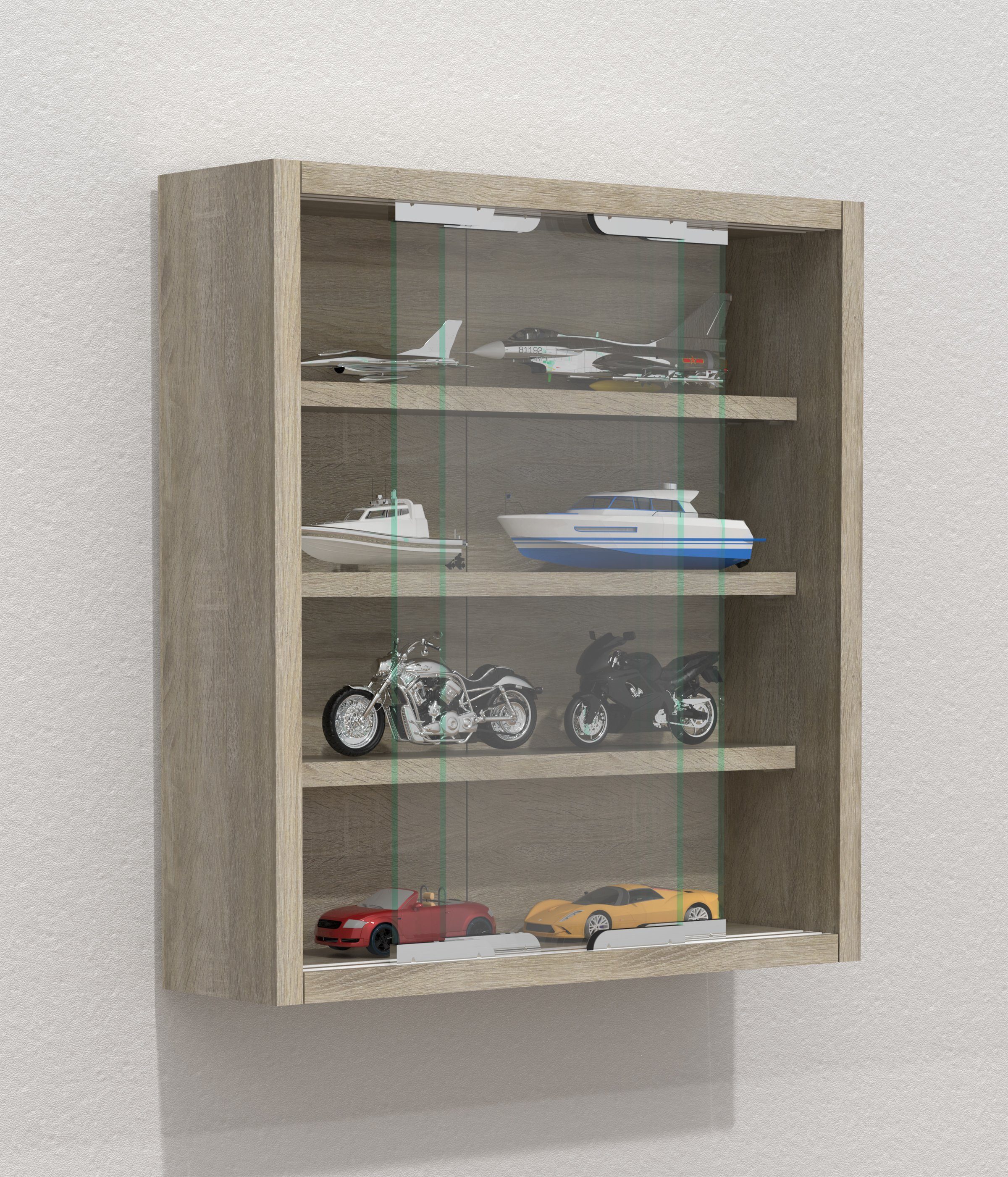 VCM Hängevitrine Agisa S B. 37 x T. 10 x H. 40 cm Präsentation und Aufbewahrung von Sammlerstücken, Wohnzimmer oder Büro – Bild 3 von 4