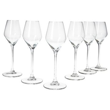 MamboCat Weinglas 6x Carré Portwein-Gläser 80ml mit Fuß Likörglas Sherrygläser, Glas