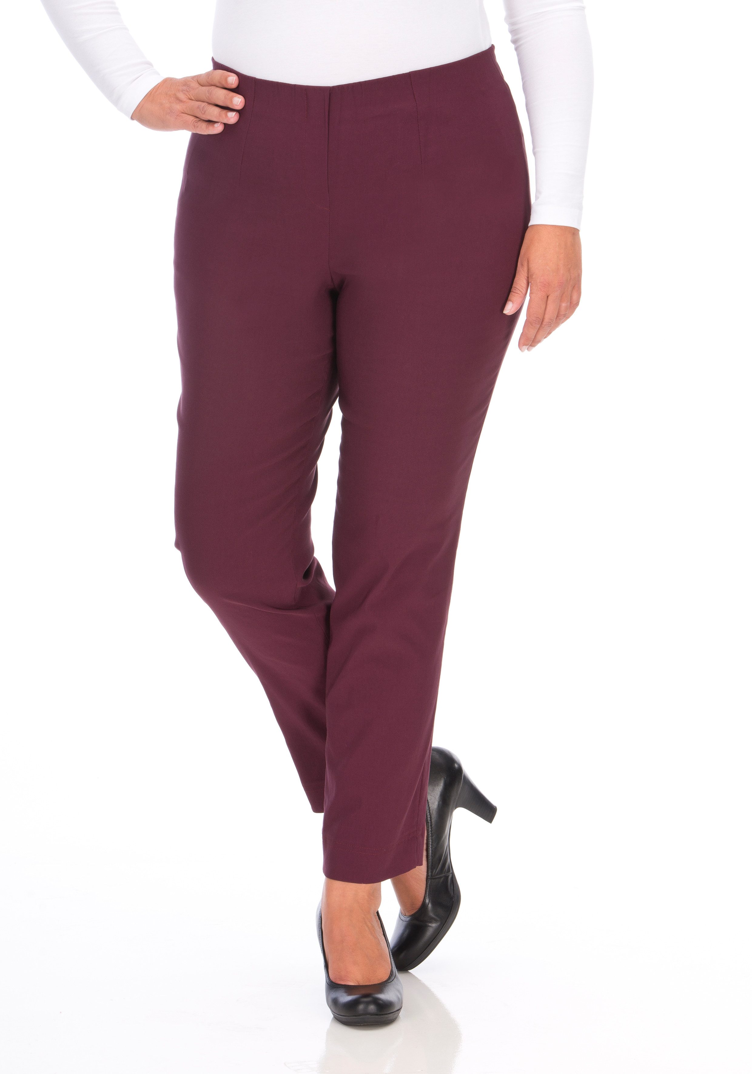 KjBRAND Stoffhose Susie XS Ankle Bengaline Sommerhose mit Schlupfbund