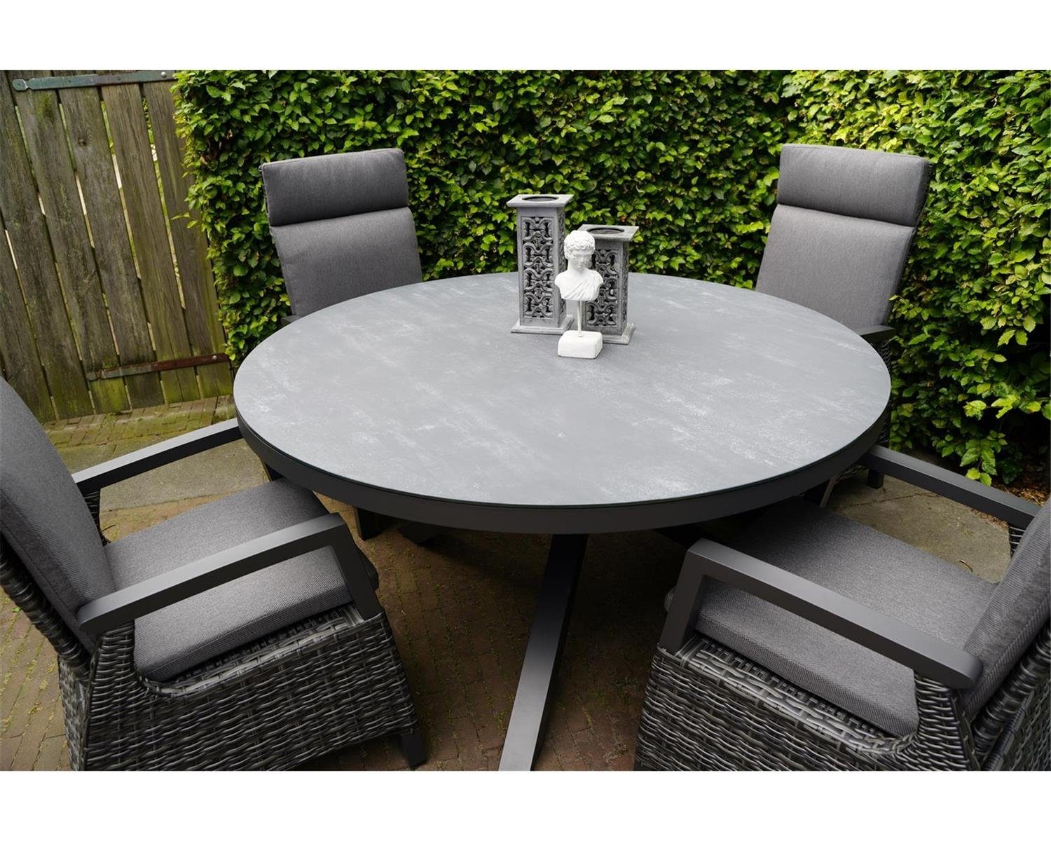 Diningtisch Living Negro" Lesli Lesli Gartentisch ø 150cm "Mojito Ceramic Living