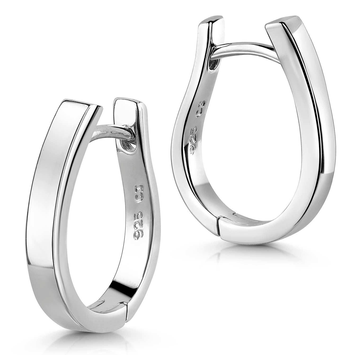 Materia Klappcreolen Creolen Ohrringe oval Hochglanz SO-230, 925 Sterling S günstig online kaufen