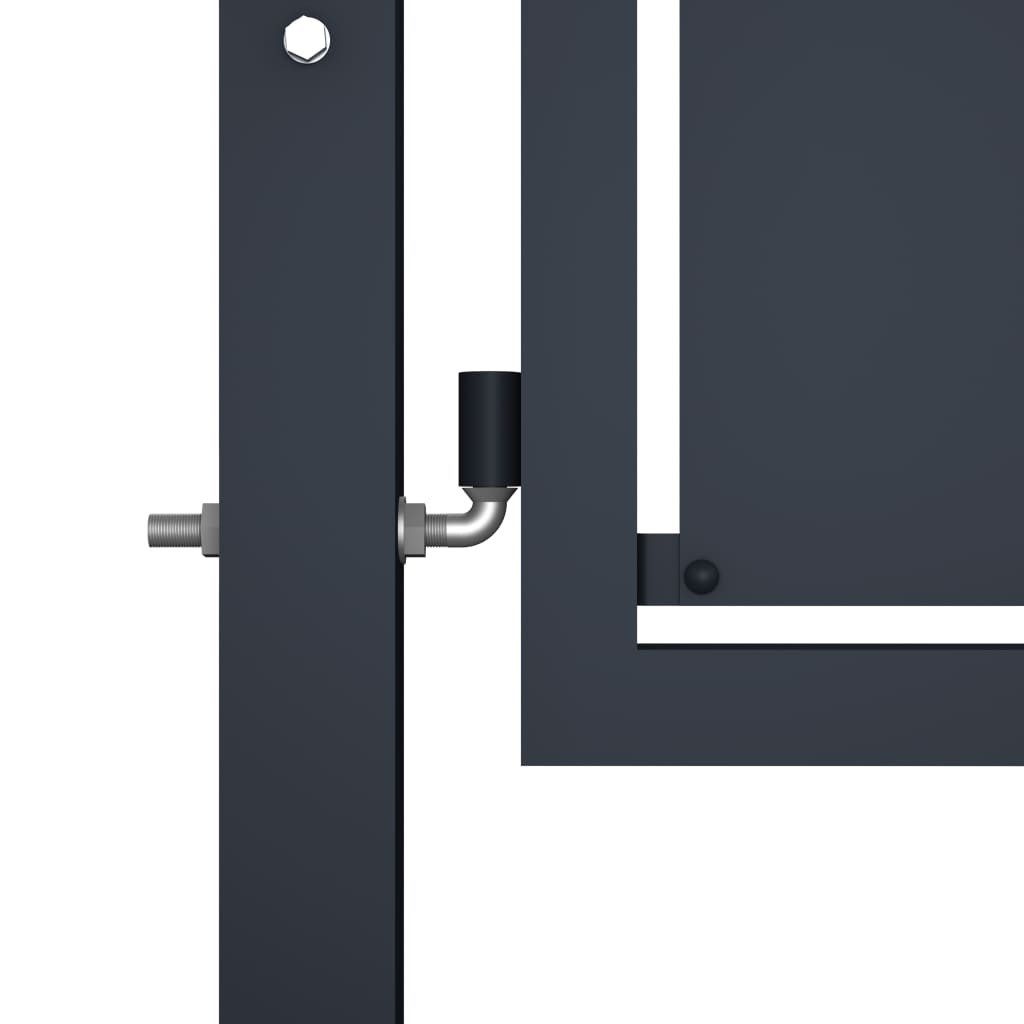 VidaXL Garden Gate Fence Wall Privacy Screen Fence Gate Panel Stainless Steel, 39.4" X 70.9