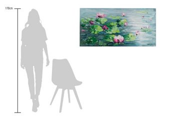 KUNSTLOFT Gemälde Monet's Impressions 120x60 cm, Leinwandbild 100% HANDGEMALT Wandbild Wohnzimmer