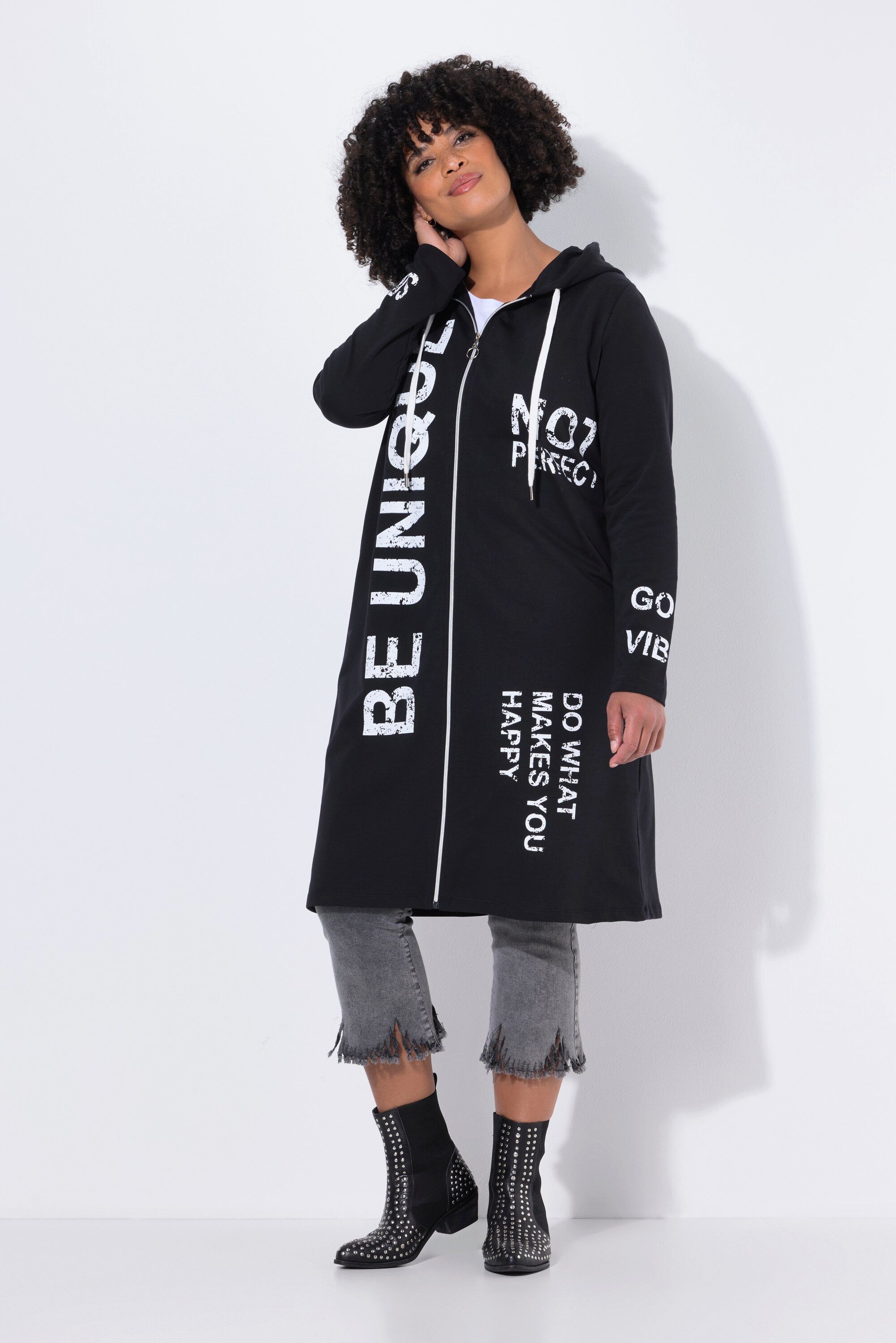 Angel of Style Sweatjacke Long-Sweatjacke A-Linie günstig online kaufen