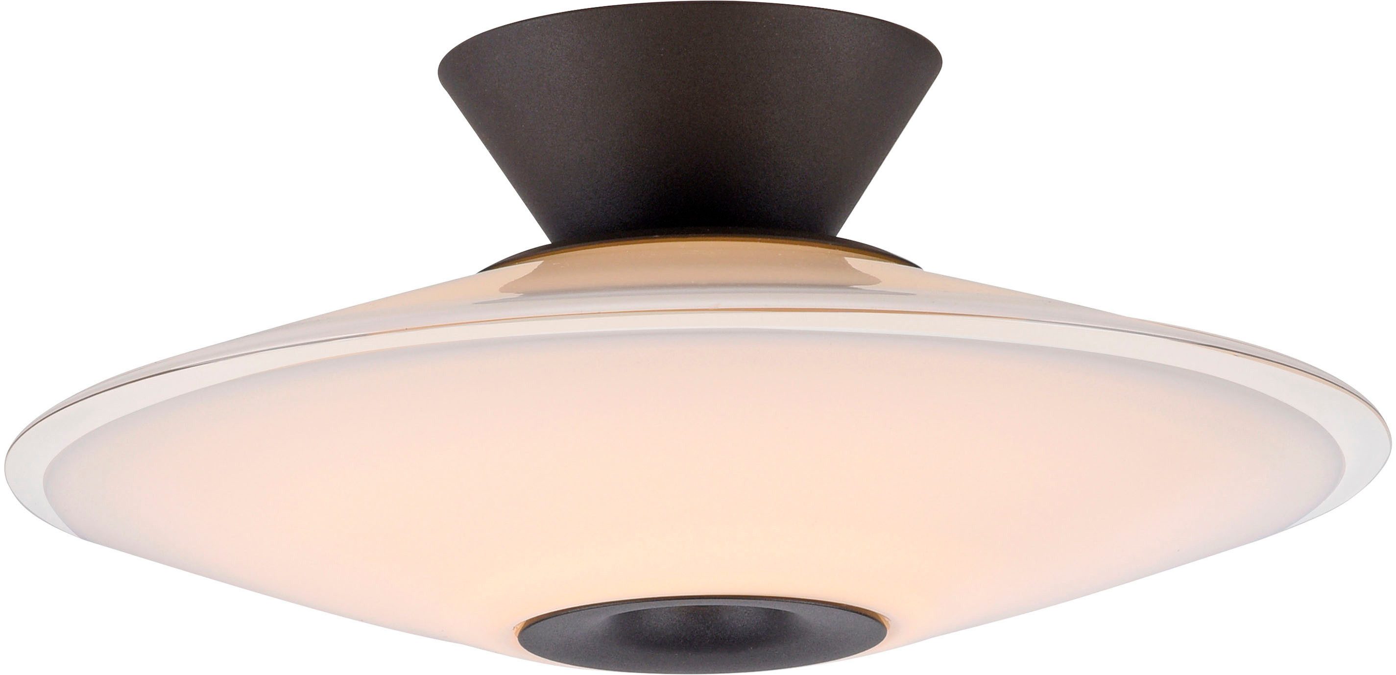 Paul Neuhaus LED Deckenleuchte ELIPSA, LED fest integriert, Warmweiß, Dimmfähig über separaten Tronicdimmer, Opalglas