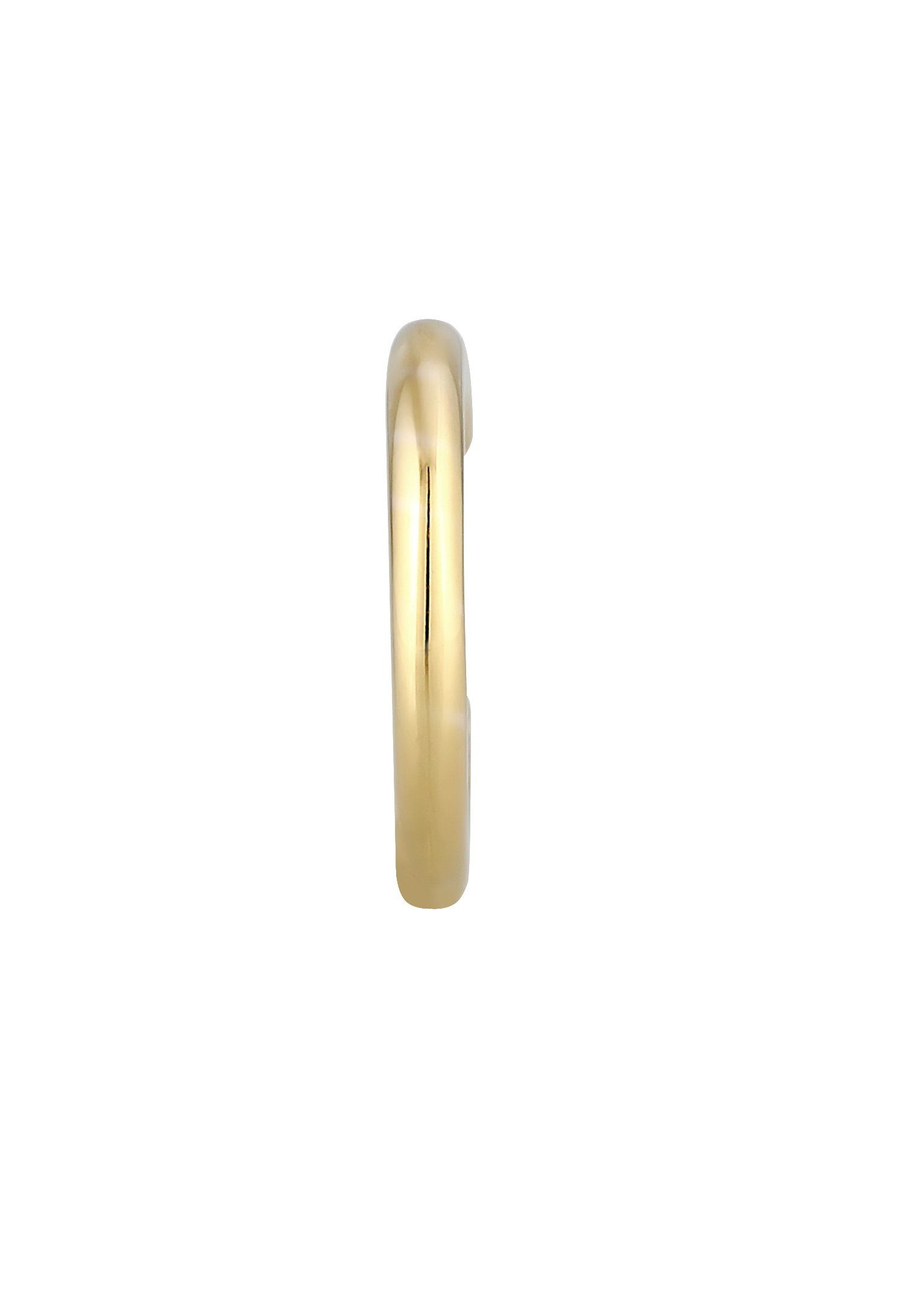 Elli Premium Single-Ohrhaken Earcuff Ohrklemme Basic Trend 375 Gelbgold