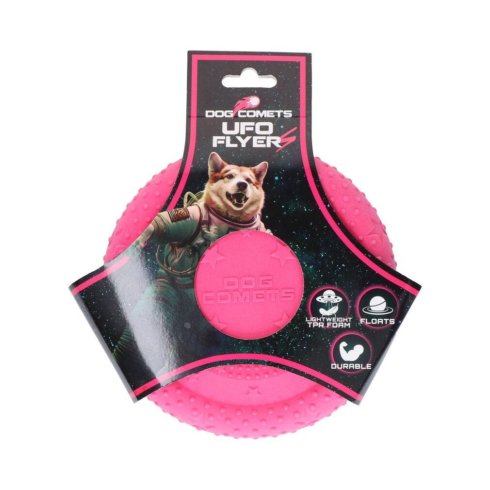 Dog Comets Tierquietschie UFO Flyer Rosa S