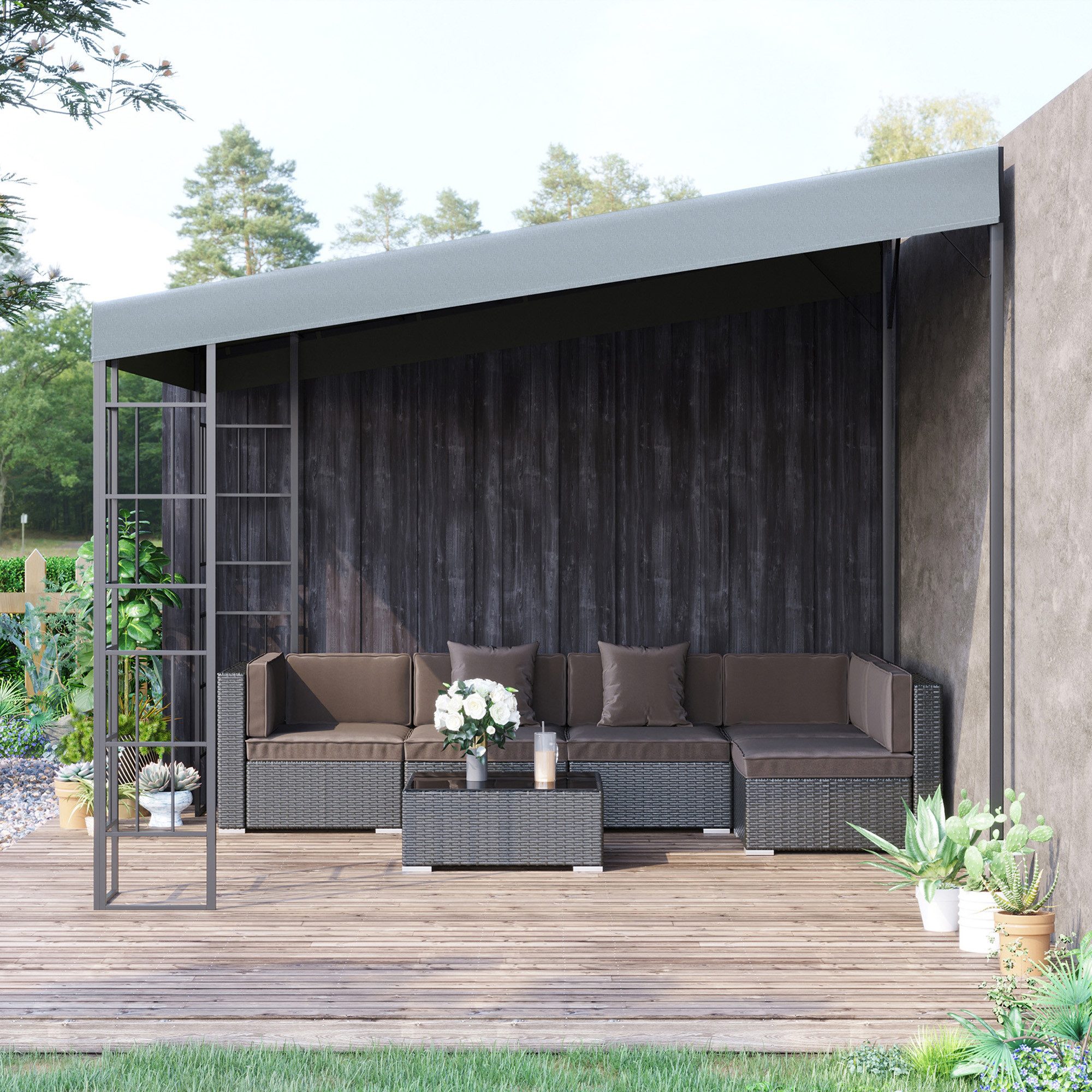 Outsunny Pavillon Überdachung, Zelt, (Gartenpavillon, Pergola), günstig online kaufen