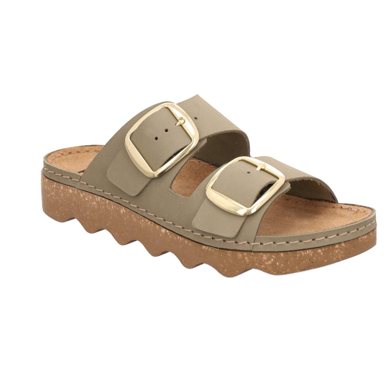 Rohde FOGGIA-D Pantolette Hausschuh, Sommerschuh, Strandschuh mit Schnallenverschlüsse