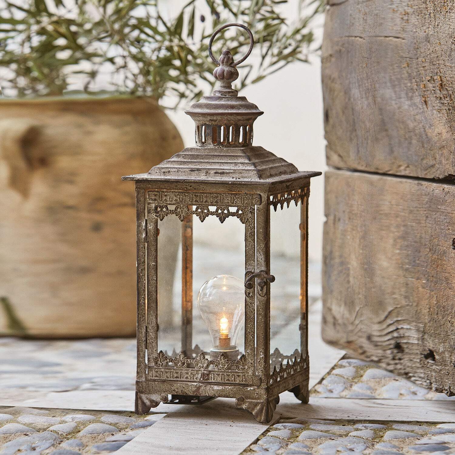 Mirabeau LED Laterne LED-Laterne Féerie antikbraun günstig online kaufen