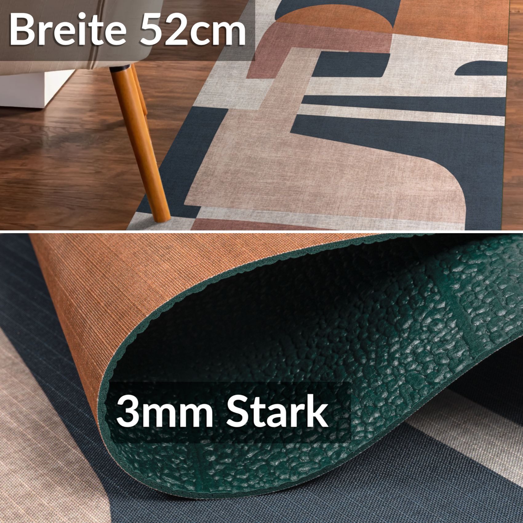 ANRO Küchenläufer RANNA pflegeleicht Teppichläufer Bodenmatte Flurläufer Kü günstig online kaufen