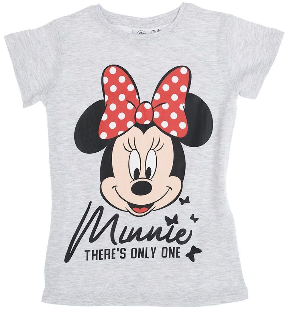 MINNIE Doppelpack 7 8 4 grau 104 9 Mädchenshirt Minnie 2x 10 Mouse 2 Größen Kinder 5 rosa Print-Shirt T-Shirt 116 128 Mädchen Jahre 3 MOUSE Disney + 92 6 für