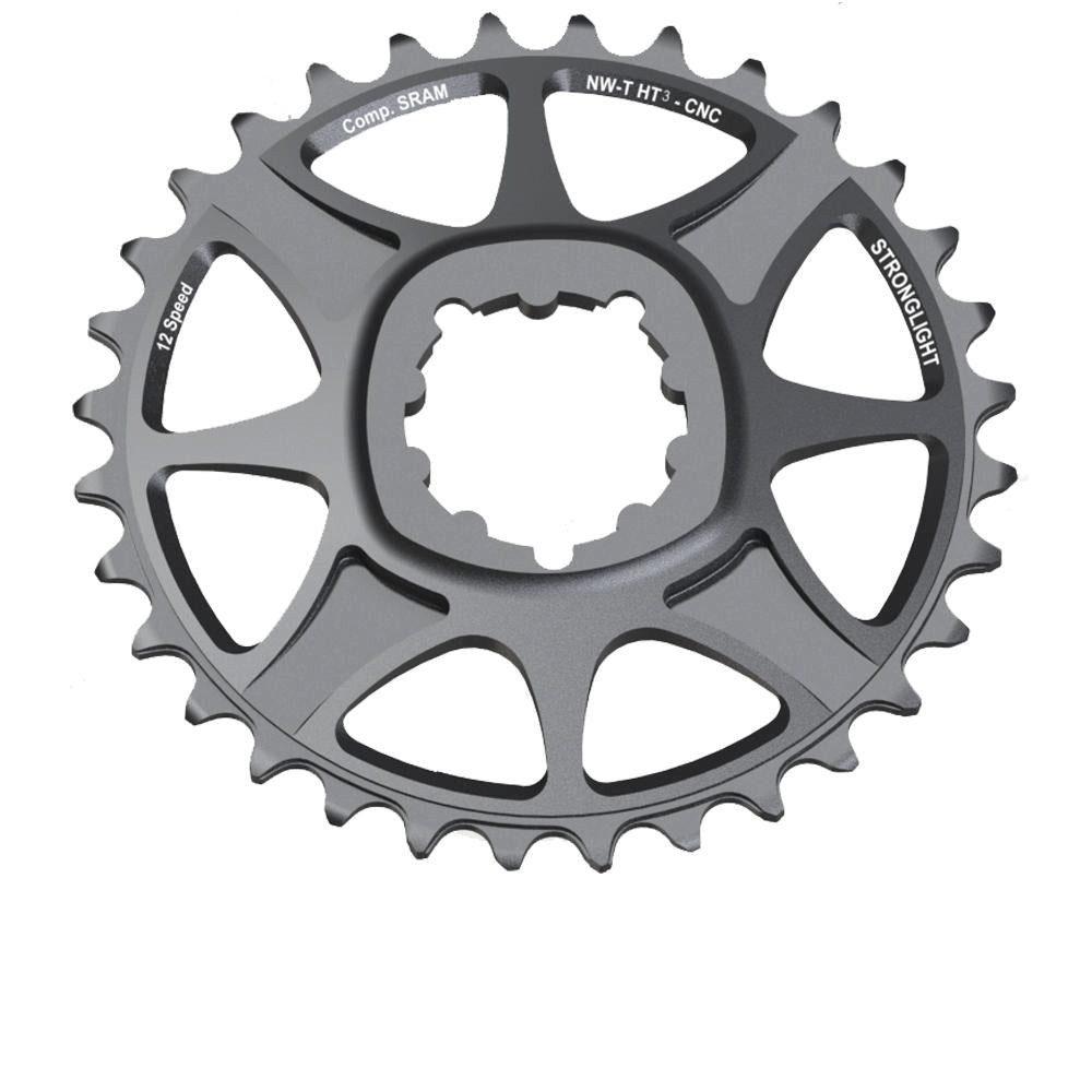 Kettenschaltung Stronglight Kettenblatt MTB Sram 1x12 direct mount 32Z 6mm offset grau