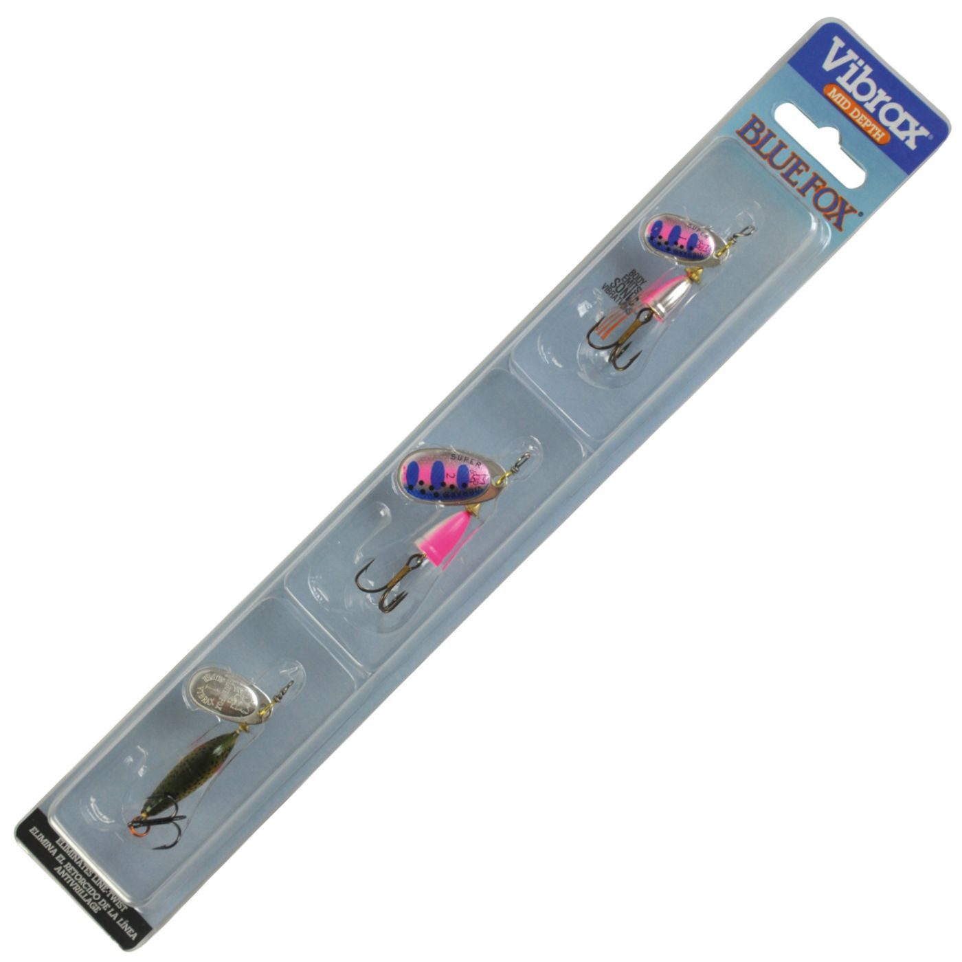 Blue Fox Kunstköder Blue Fox Vibrax-Kit Regenbogenforelle - 3 Spinner