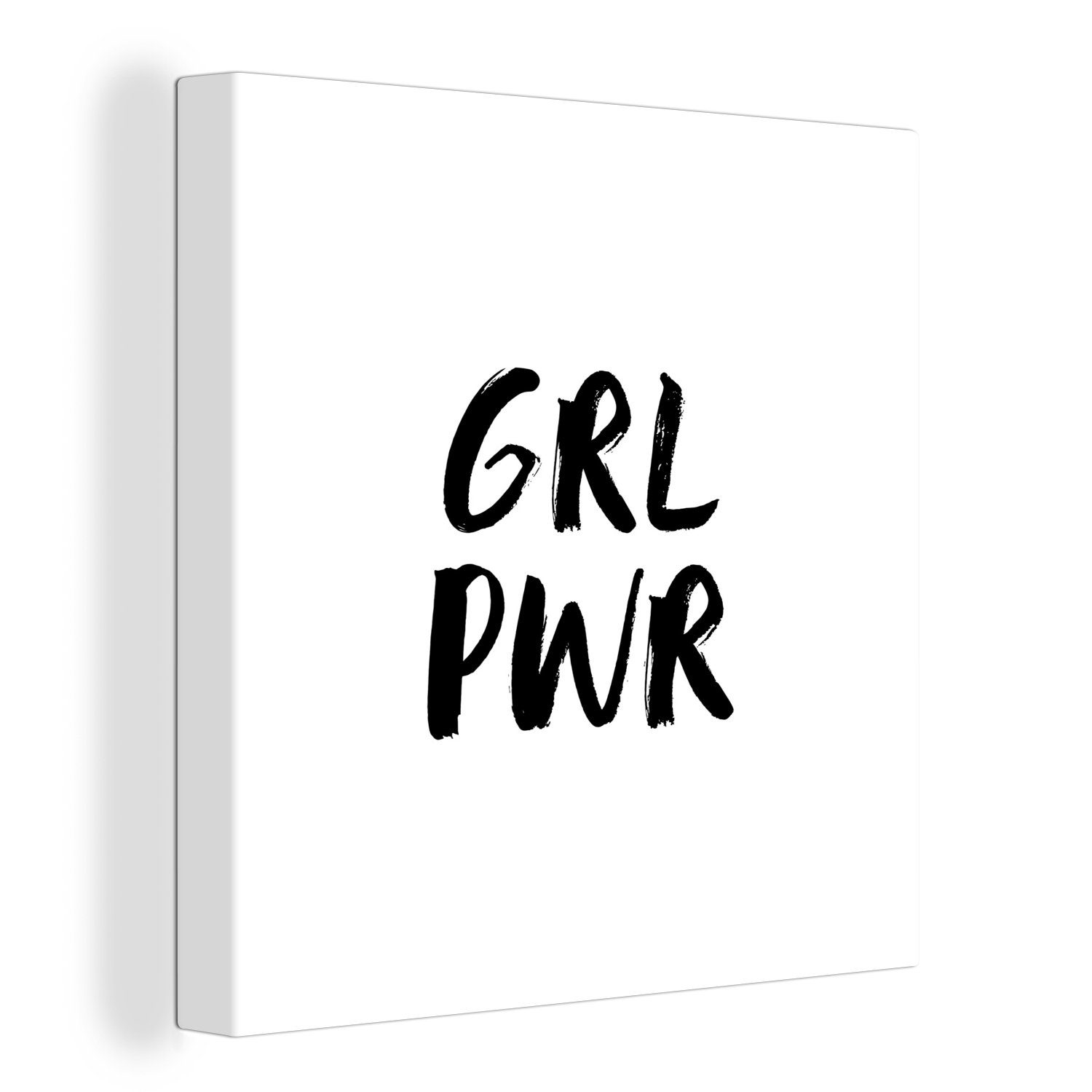OneMillionCanvasses® Leinwandbild »Sprichwörter Grl pwr Mädchen