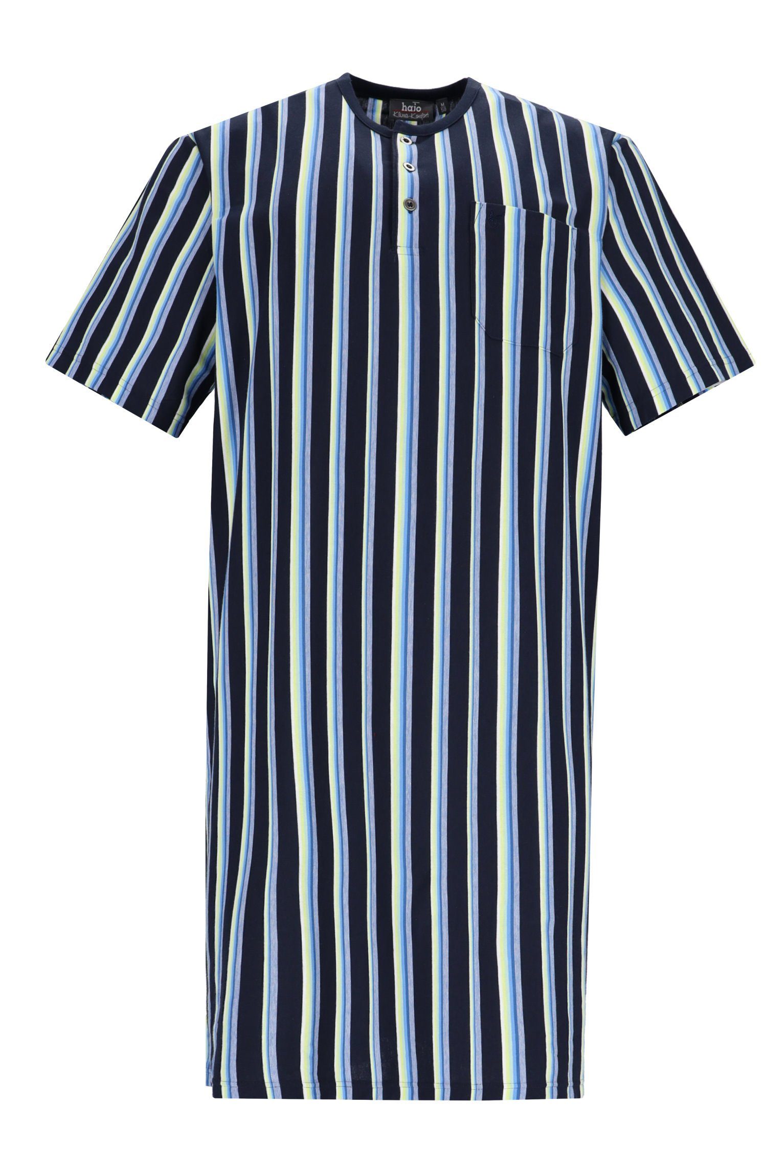 Hajo Nachthemd Herren Schlafshirt mit kurzem Arm (1-tlg) Modisches Design