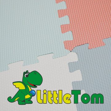 LittleTom Puzzlematte 36 Teile Spielmatte Baby Puzzlematte Krabbelmatte, 30x30cm Bodenmatte Kinderzimmer