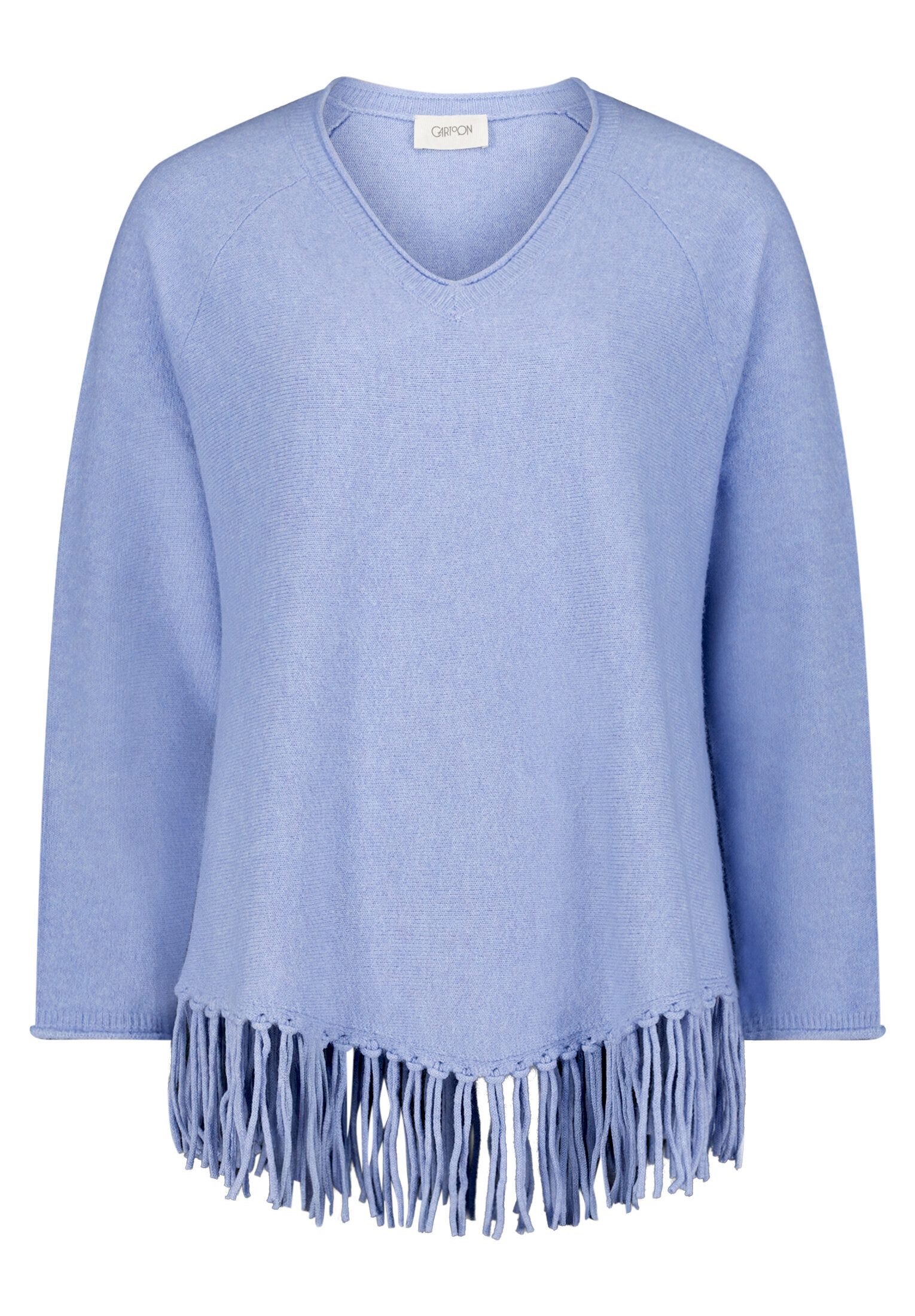 Cartoon Strickpullover Damen mit V-Ausschnitt (1-tlg)