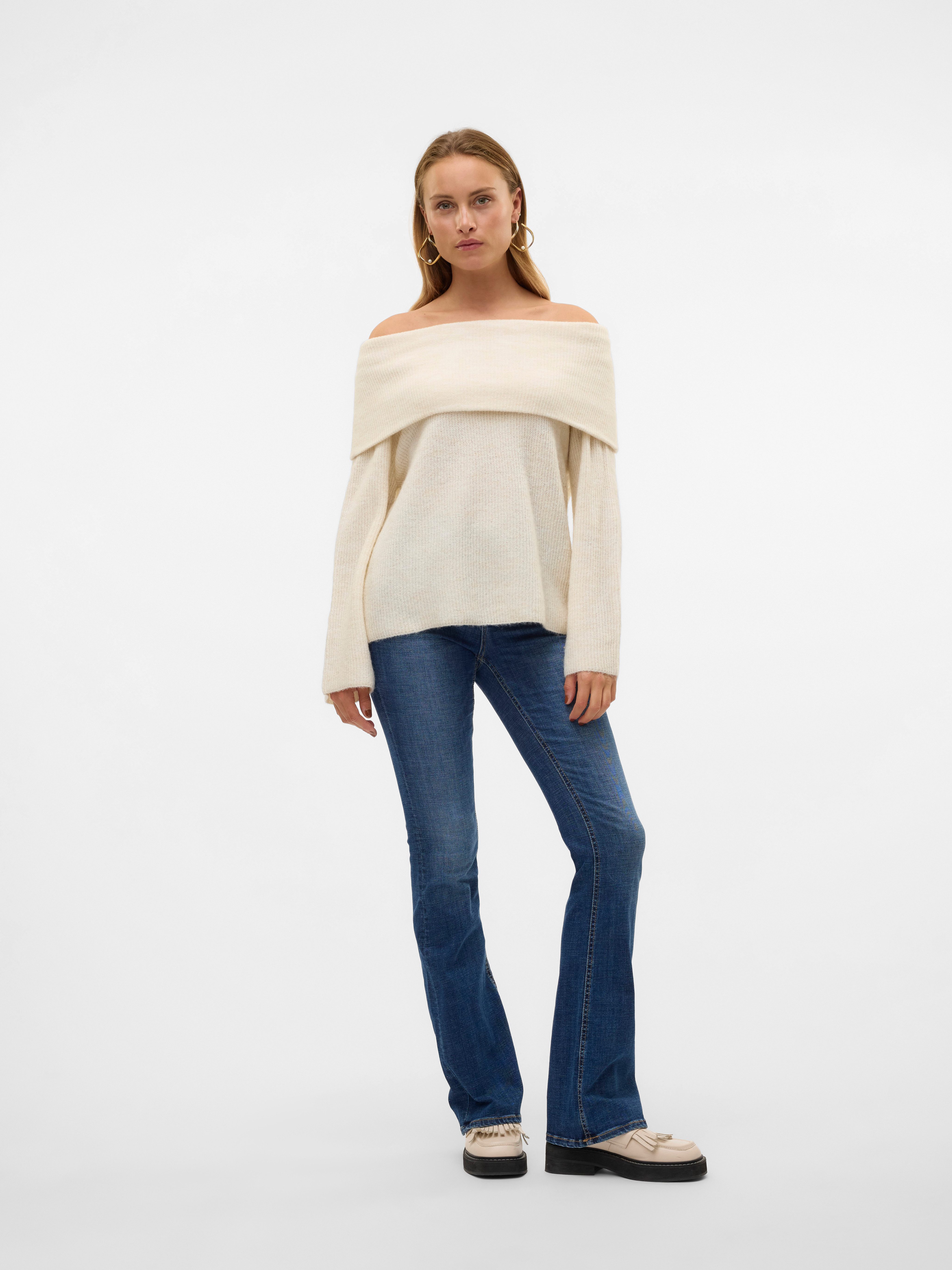 Vero Moda Strickpullover VMERA LS OFF SHOULDER PULLOVER GA NOOS