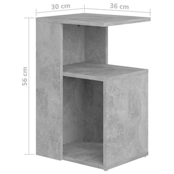furnicato Beistelltisch Betongrau 36x30x56 cm Holzwerkstoff (1-St)