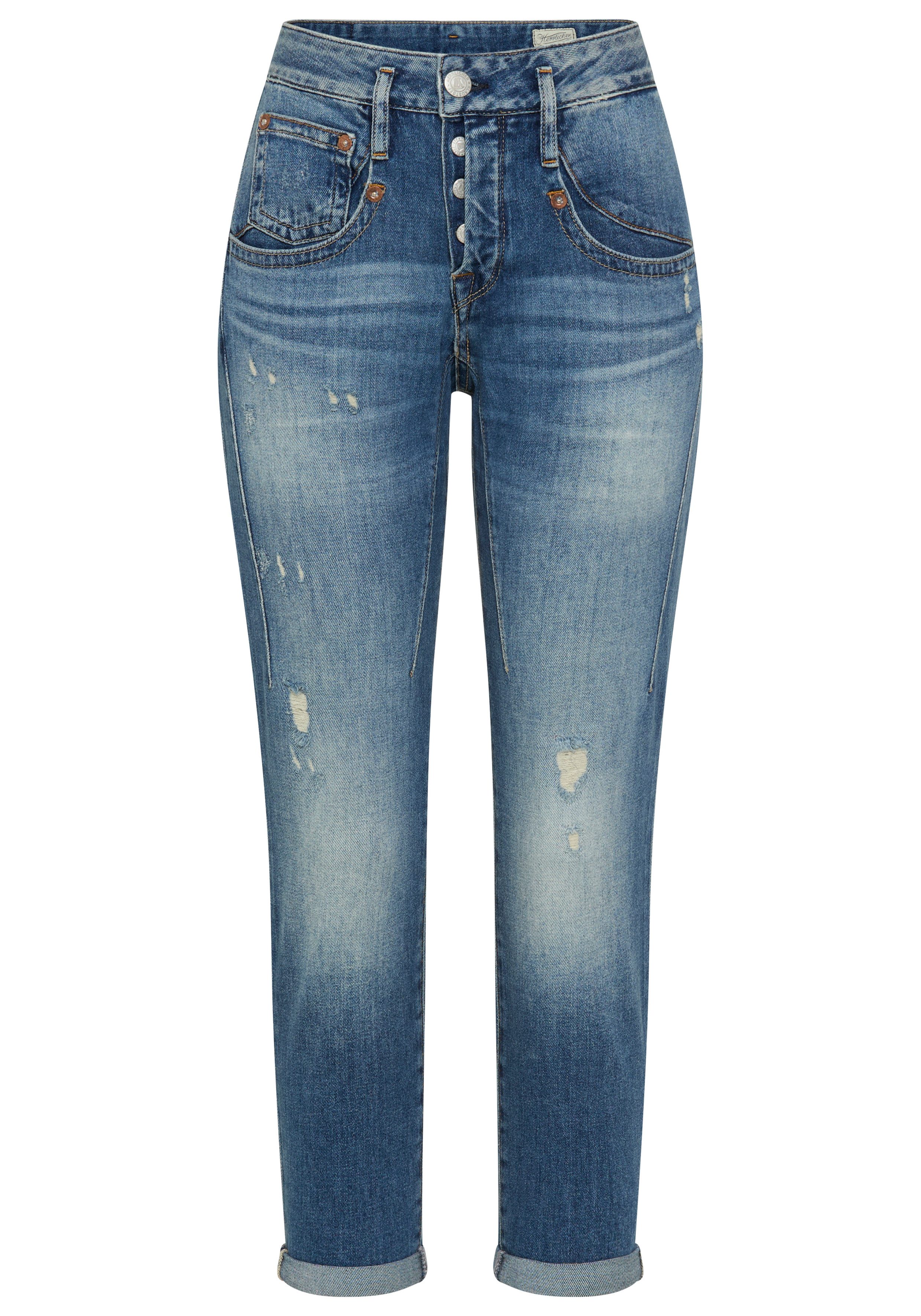 Boyfriend-Jeans Shyra Cropped Denim Stretch