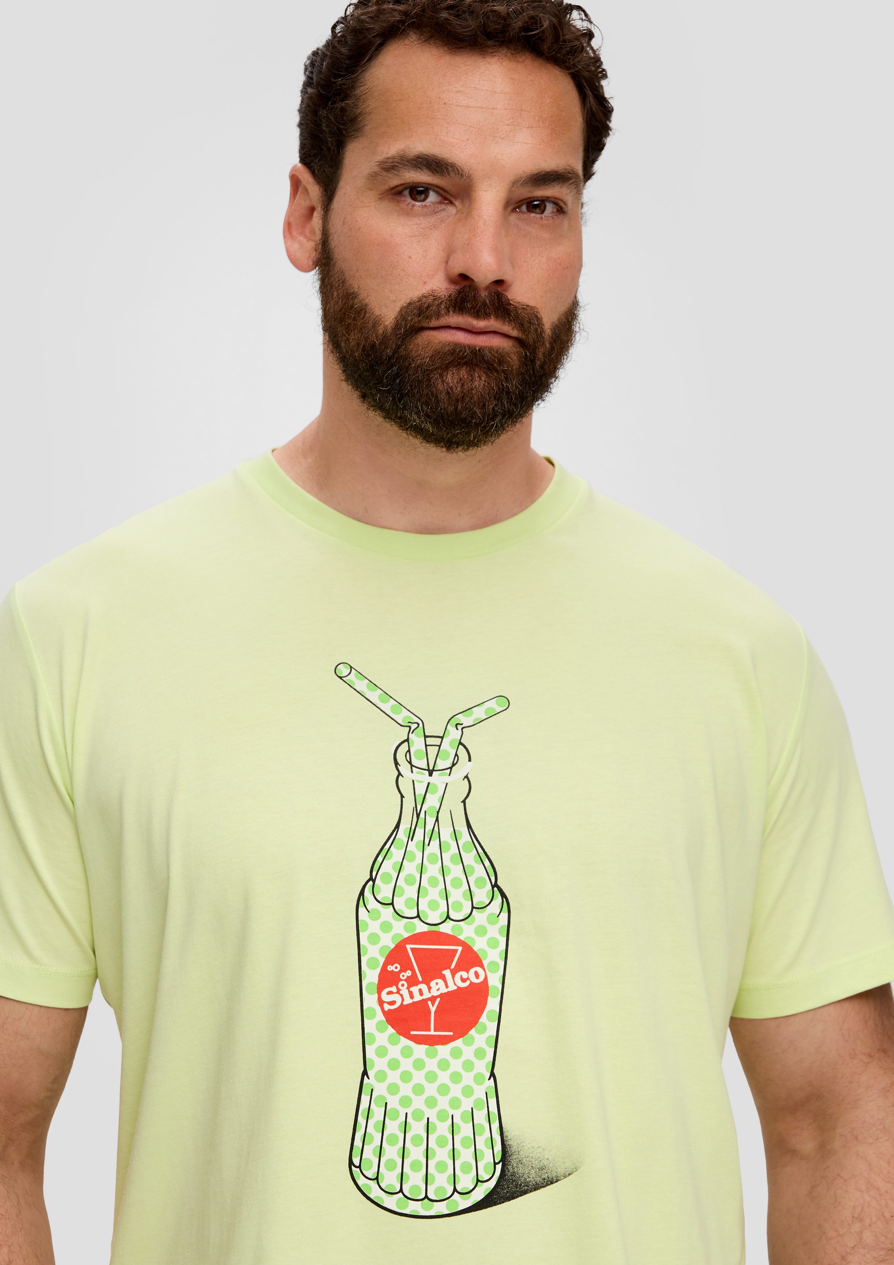 s.Oliver Kurzarmshirt Jersey-T-Shirt mit Sinalco®-Print Artwork günstig online kaufen