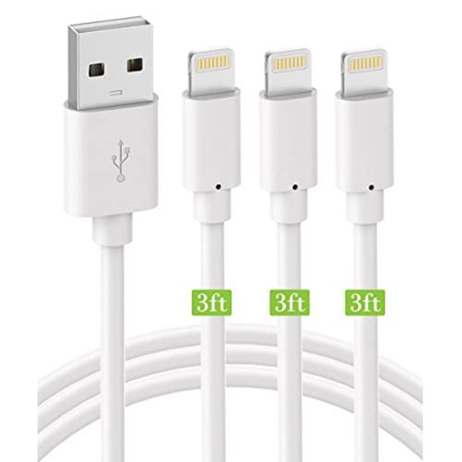 Elegear USB A auf Lightningkabel, 3Pack iphone kabel, Mfi (100 cm), weiß
