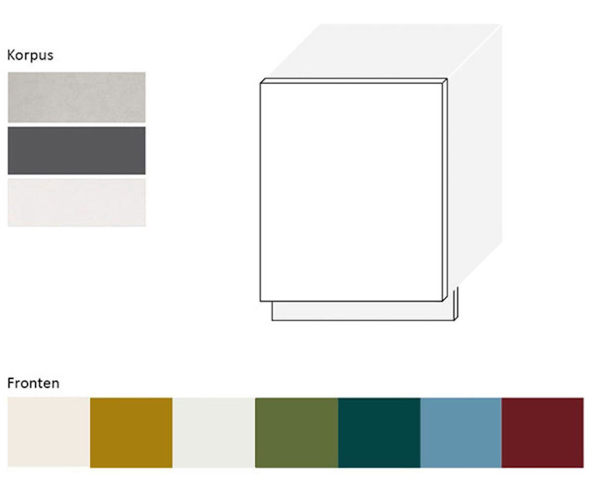 Feldmann-Wohnen Sockelblende Rimini (für vollintegrierte Geschirrspüler, inklusive Sockel, 1 St., moderne Optik, MDF Kasetten-Fronten, Soft-Close), 60x1,9x72cm Farbe wählbar