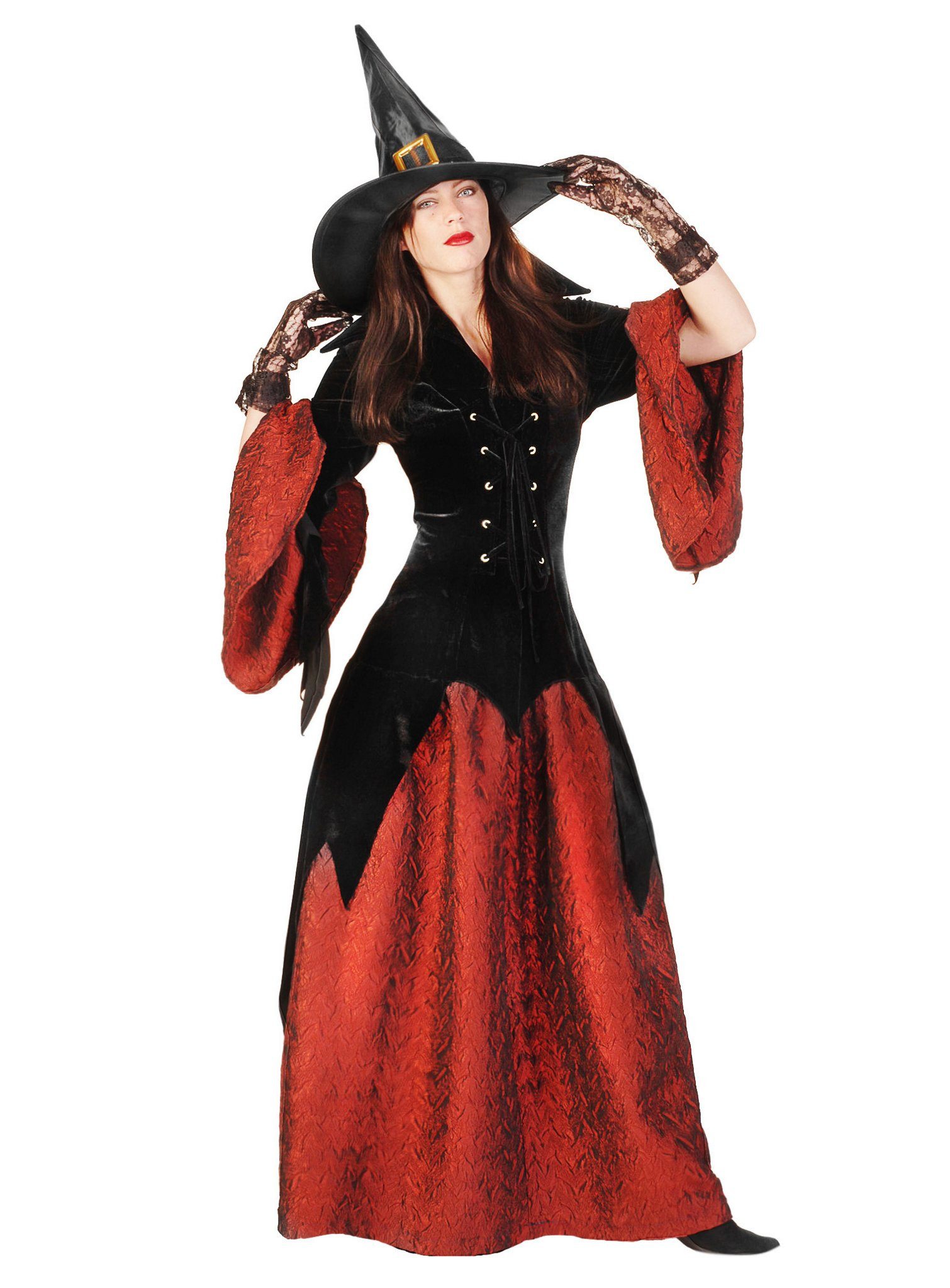thetru Hexen-Kostüm Klassische Hexe, Hochwertiges Hexenkostüm für Karneval und Halloween