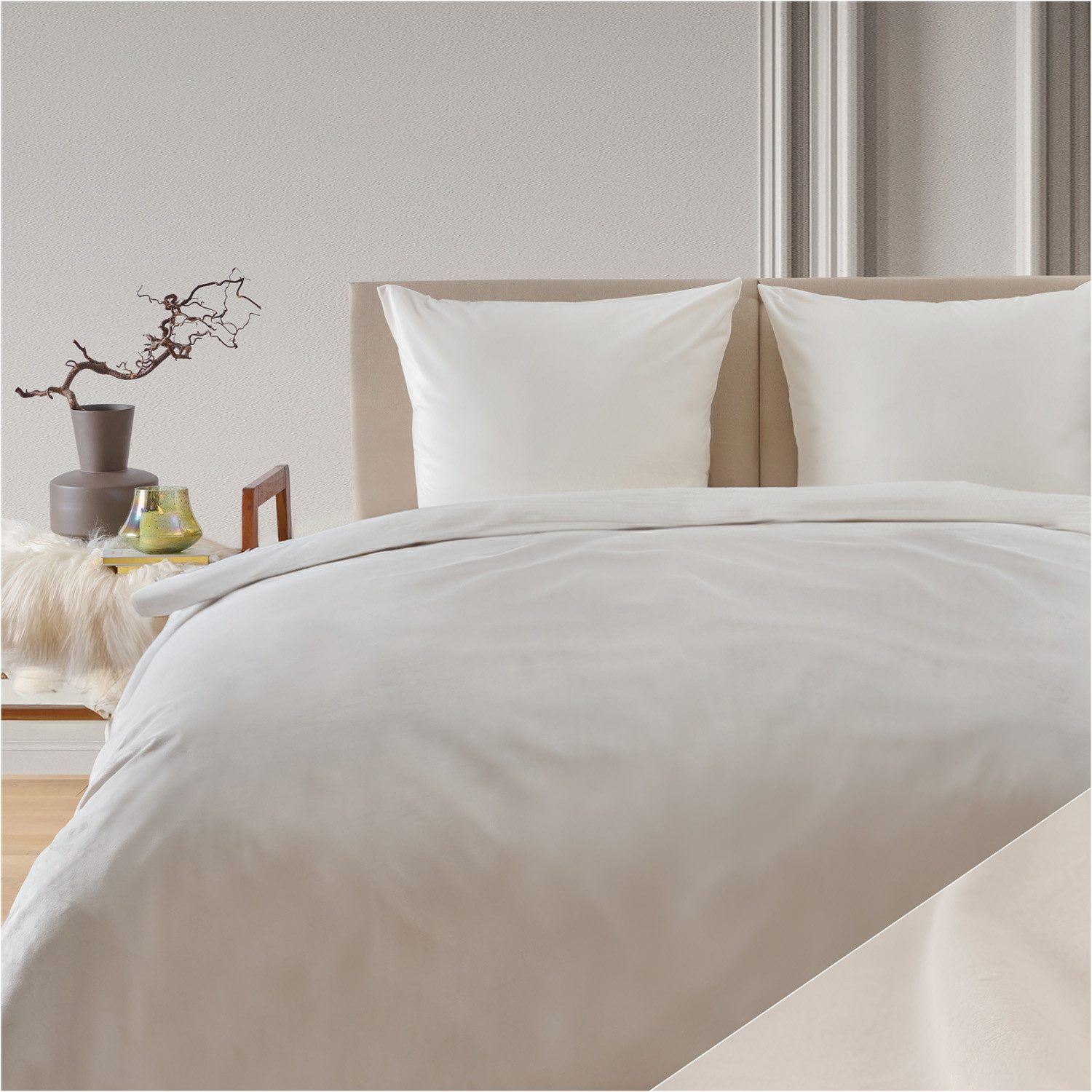 Blumtal Bettwäsche Cashmere-Touch Plüsch, warme Winterbettwäsche + Kopfkiss günstig online kaufen