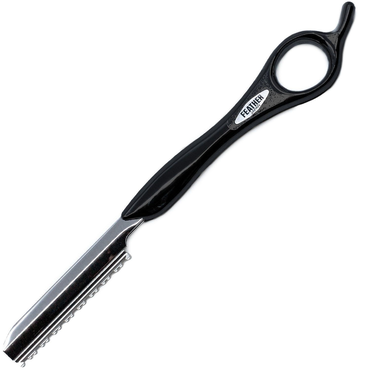 Feather Haarschneider Styling Razor Haarmesser schwarz Klinge Regular Type EX, inkl. 10 Ersatzklingen, wechselbare Klinge – Bild 4 von 5