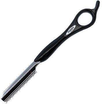 Feather Haarschneider Styling Razor Haarmesser schwarz Klinge Regular Type EX, inkl. 10 Ersatzklingen, wechselbare Klinge