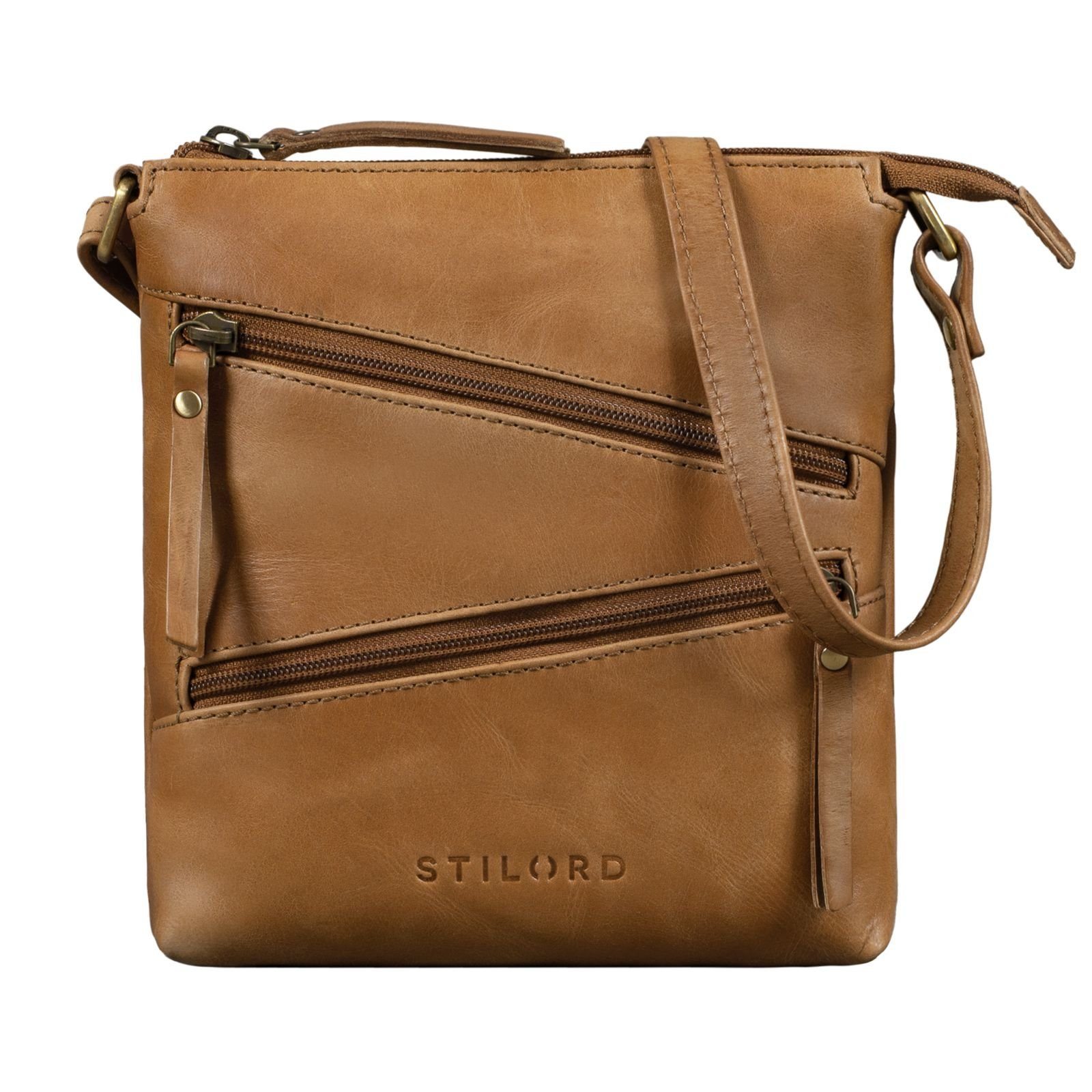 STILORD Handtasche "Alina" Schultertasche Damen Leder Vintage taranto - braun | Handtaschen