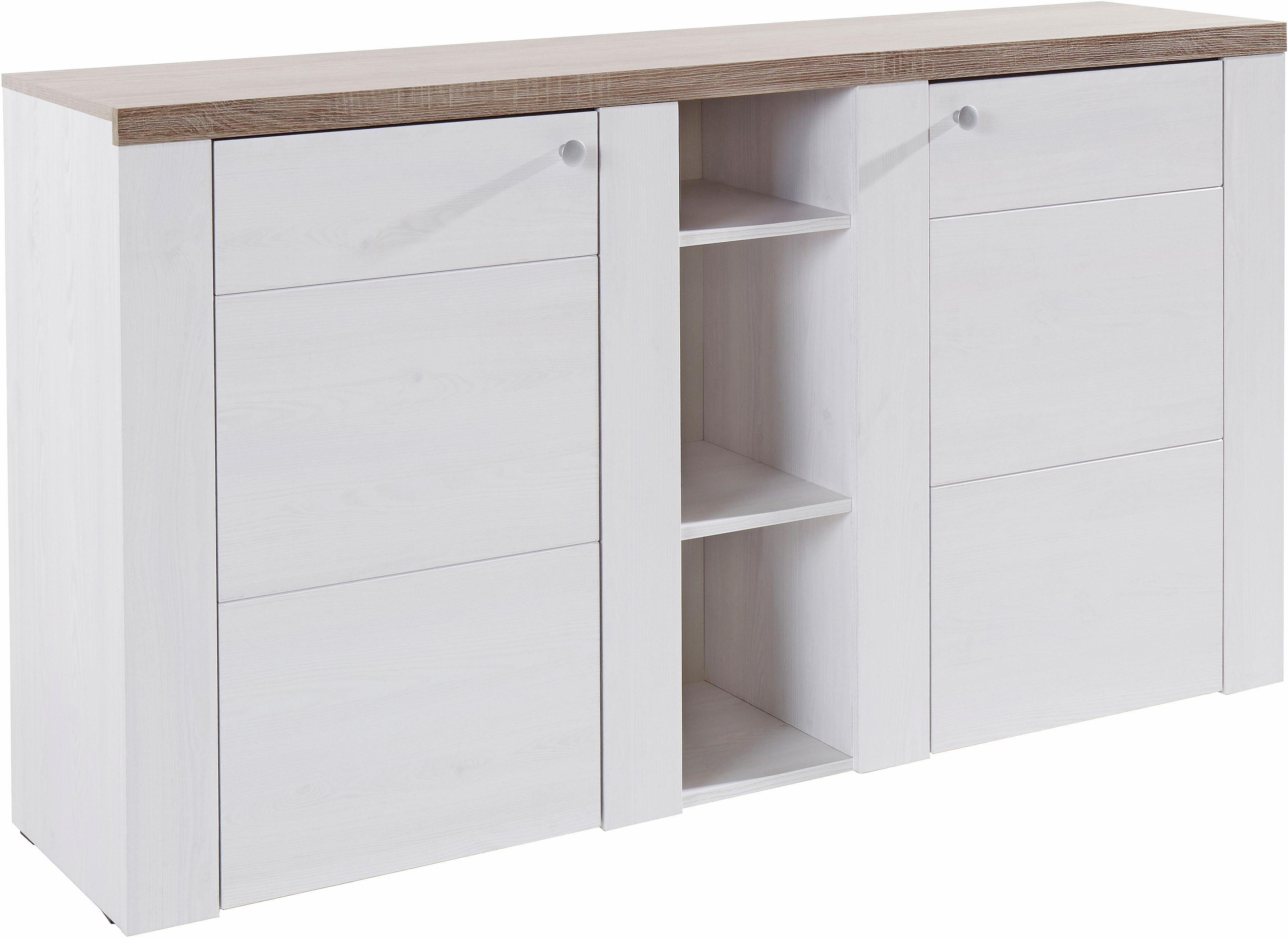 Sideboard Larona, zeitlose Kommode mit 2 Türen, Türkommode, Breite 155 cm