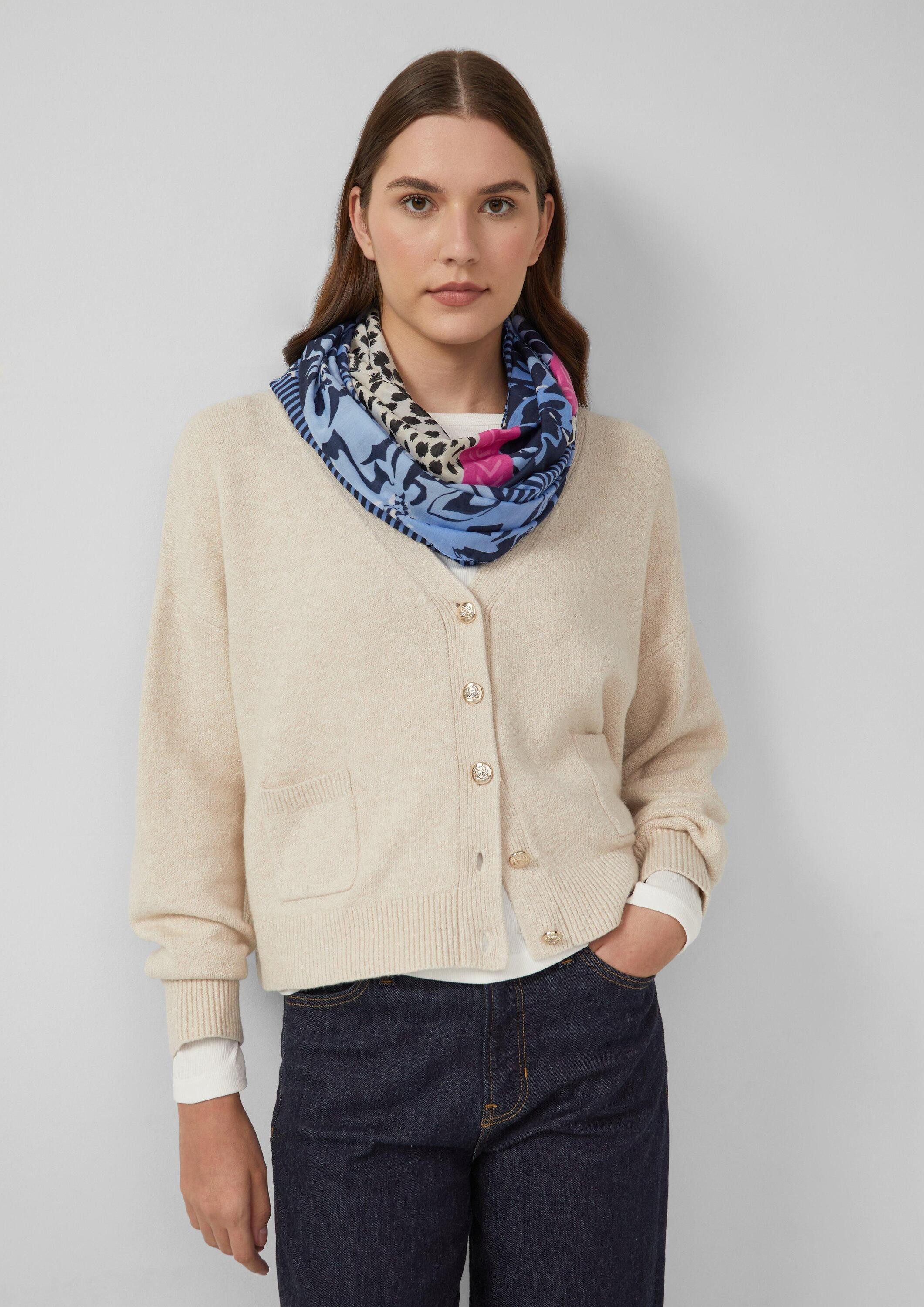 s.Oliver Loop Snood, Loop-Schal mit All-over-Print günstig online kaufen