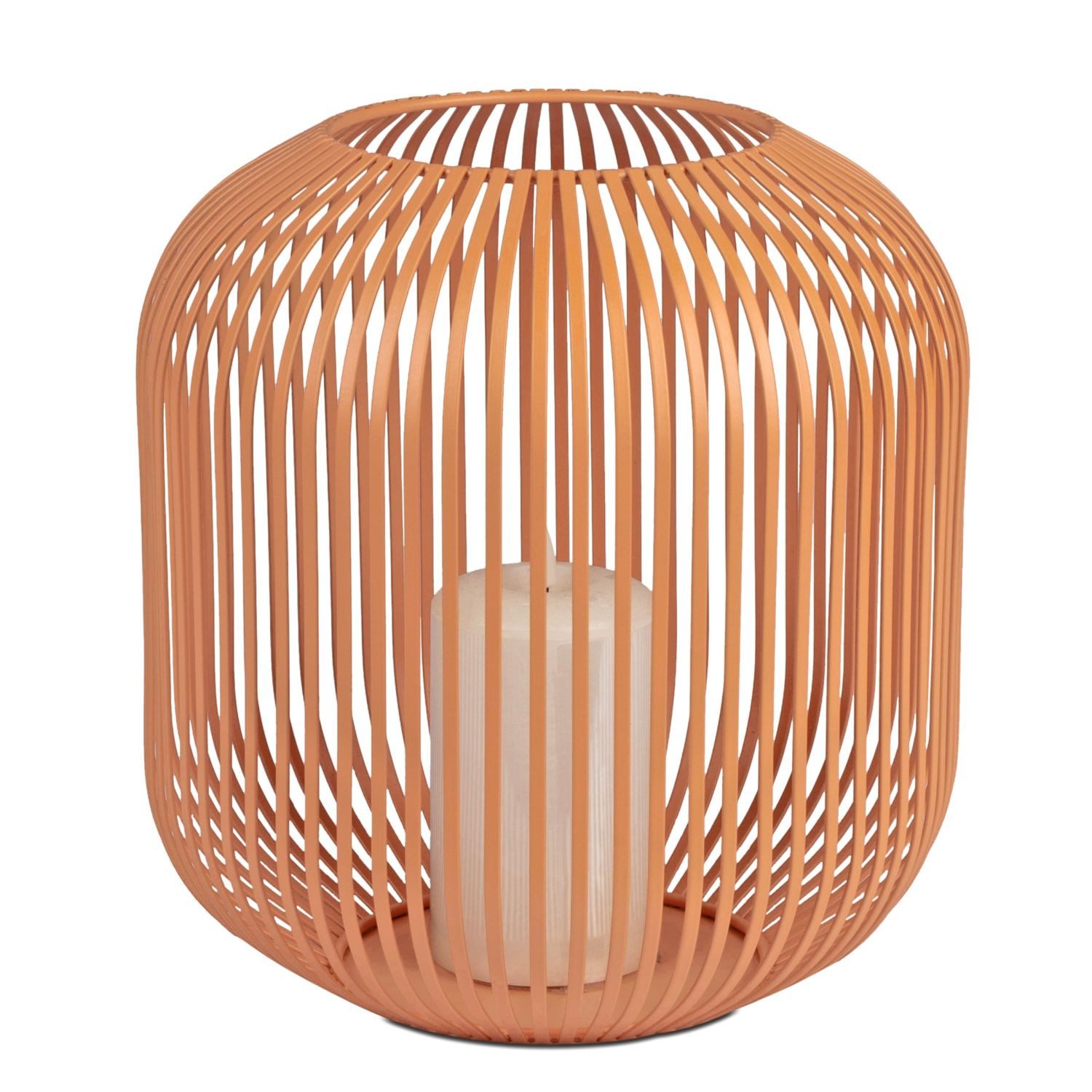 formano Windlicht Stäbe, Höhe: 28cm, Farbe: Orange, Motiv: Stäbe