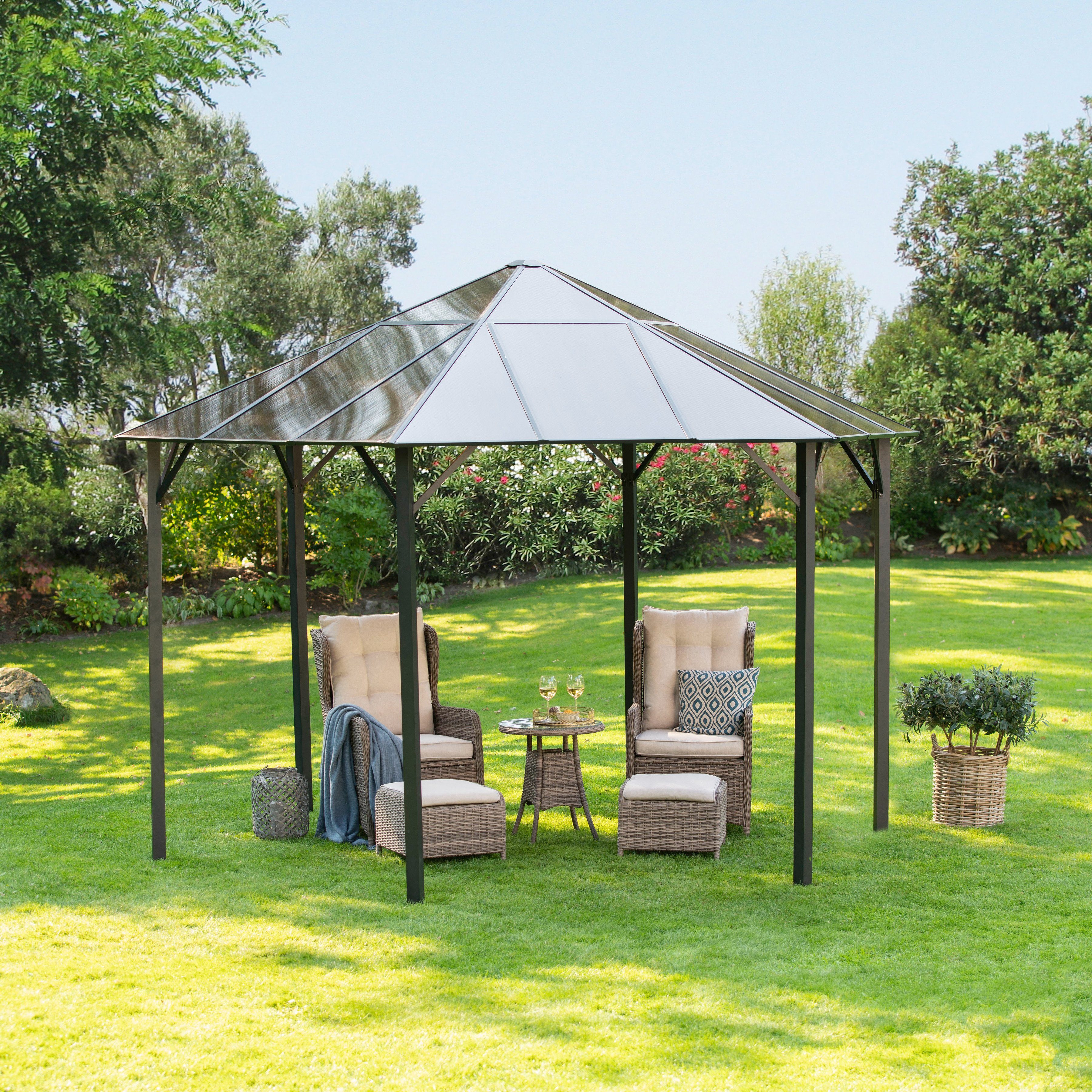KONIFERA Pavillon-Ersatzdach Costa Brava, für 350x350 cm, braun