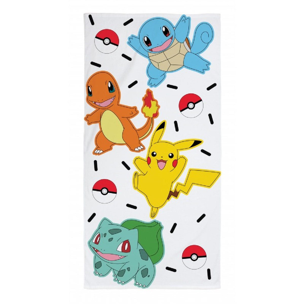 POKÉMON Strandtuch Handtuch 70x140 cm Baumwolle weich Badetuch saugfähig Duschtuch, (Set)