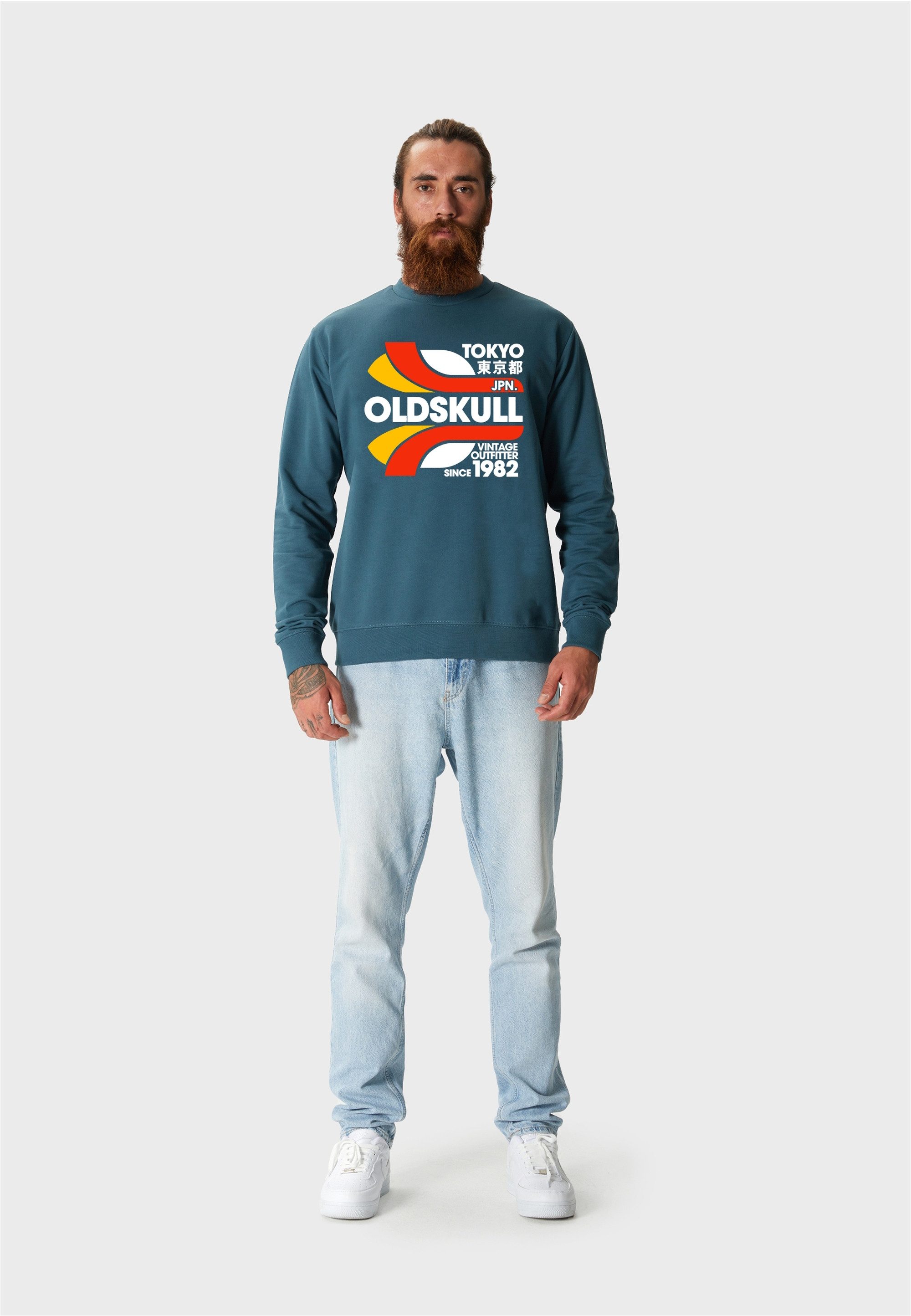 Oldskull Sweatshirt Retro Tokyopolis (1-tlg) mit coolem Print günstig online kaufen