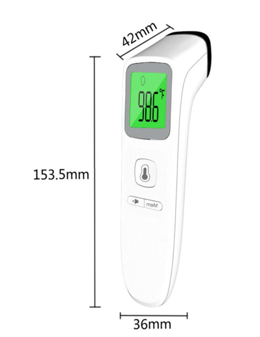 GelldG Infrarot-Fieberthermometer Digitales Infrarot-Thermometer für die  Front, ohne Berührung