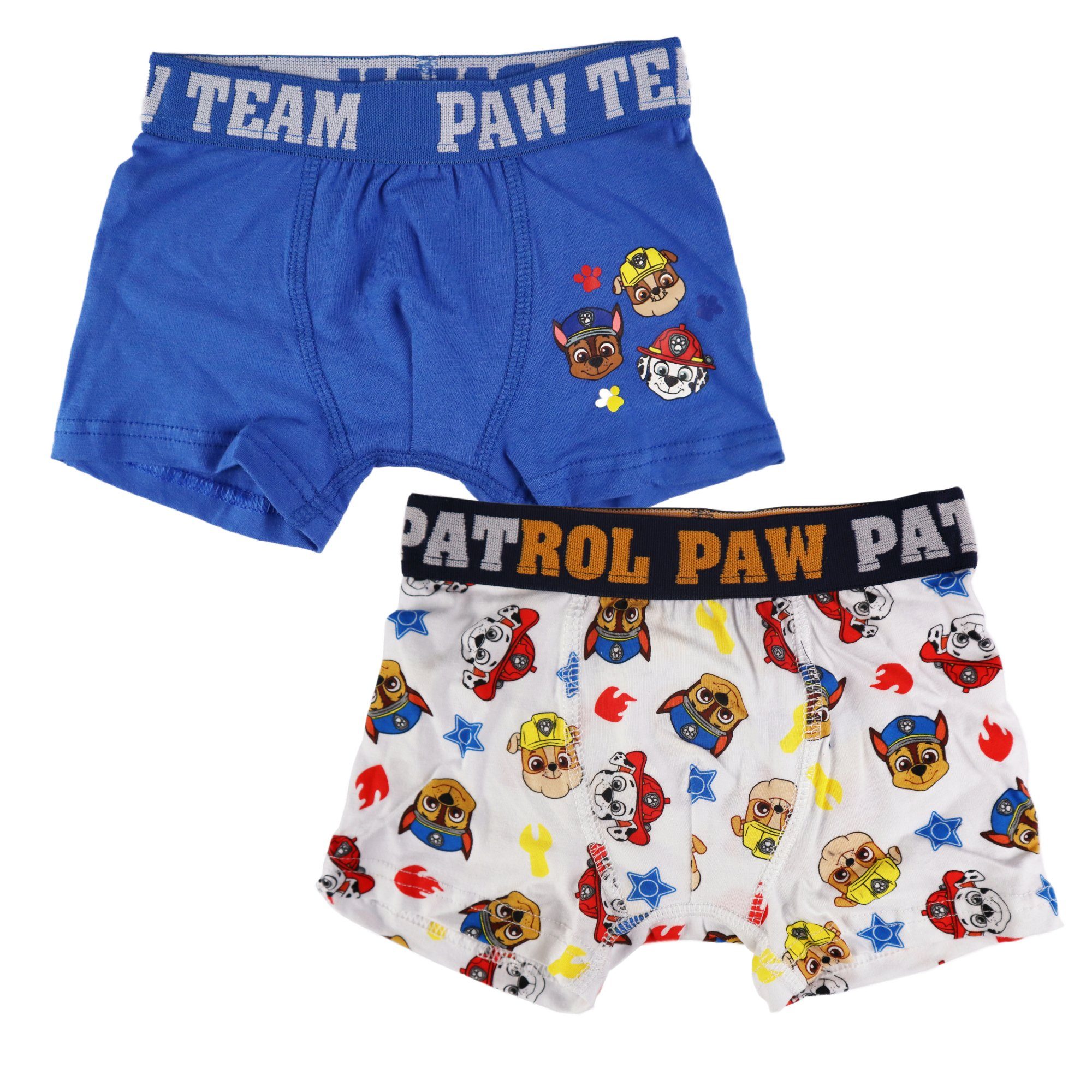 PAW PATROL Boxershorts Paw Patrol Jungen Kinder Shorts im 2-er Pack Gr. 98 bis 128